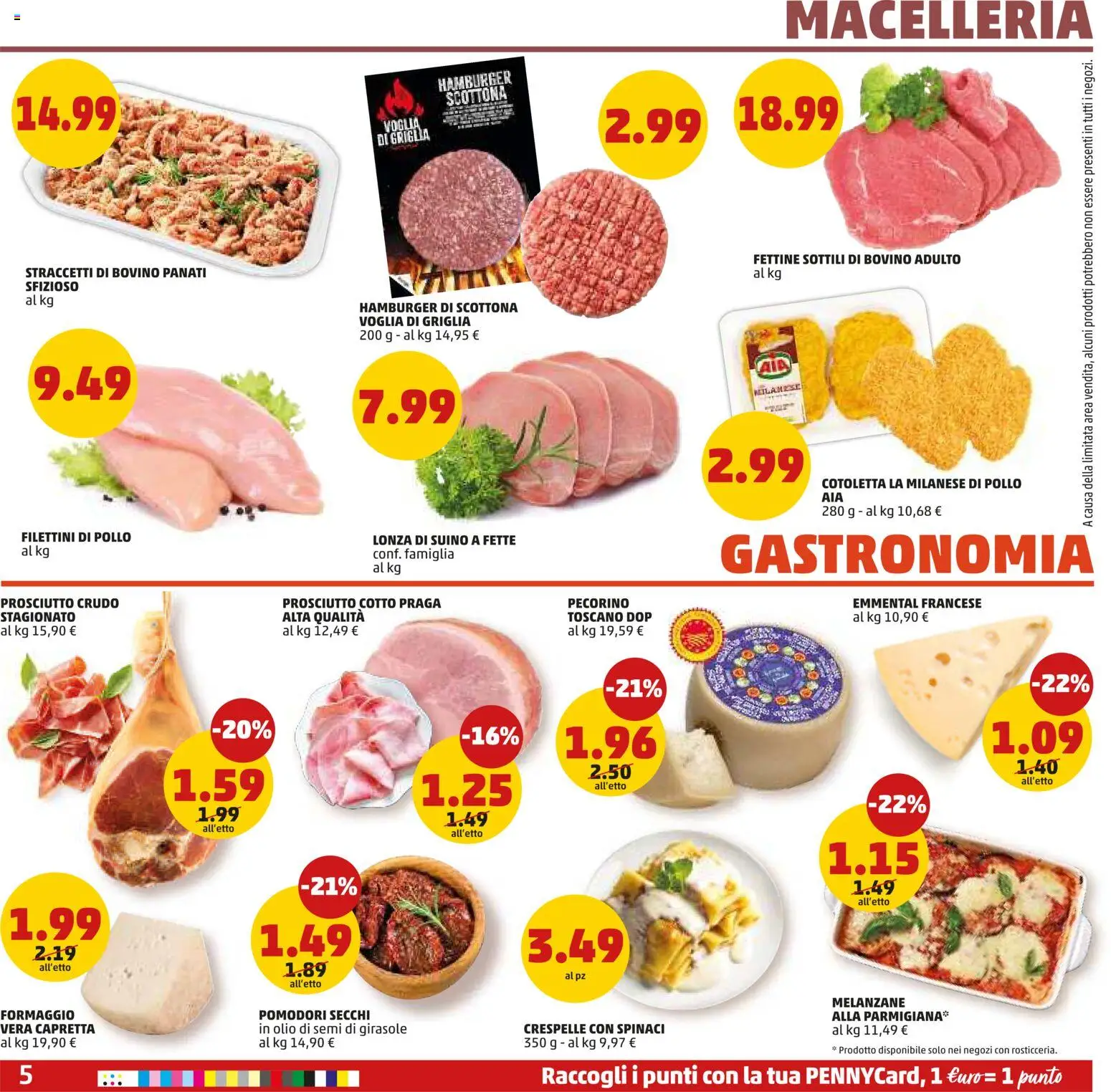 Volantino PENNY del 02.01.2026 | Pagina: 5 | Prodotti: Olio, Prosciutto, Spinaci, Griglia