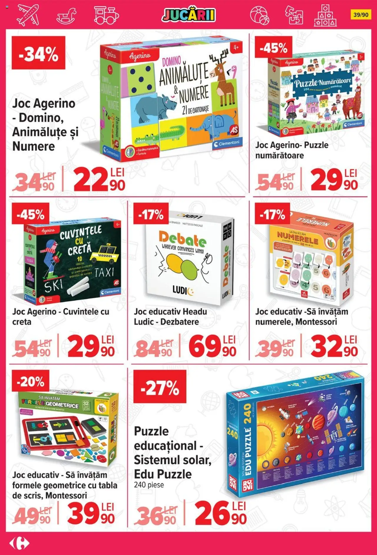 Carrefour catalog - Începe școala – valabil de la 13.08.2025 | Pagină: 40 | Produse: Joc, Tablă