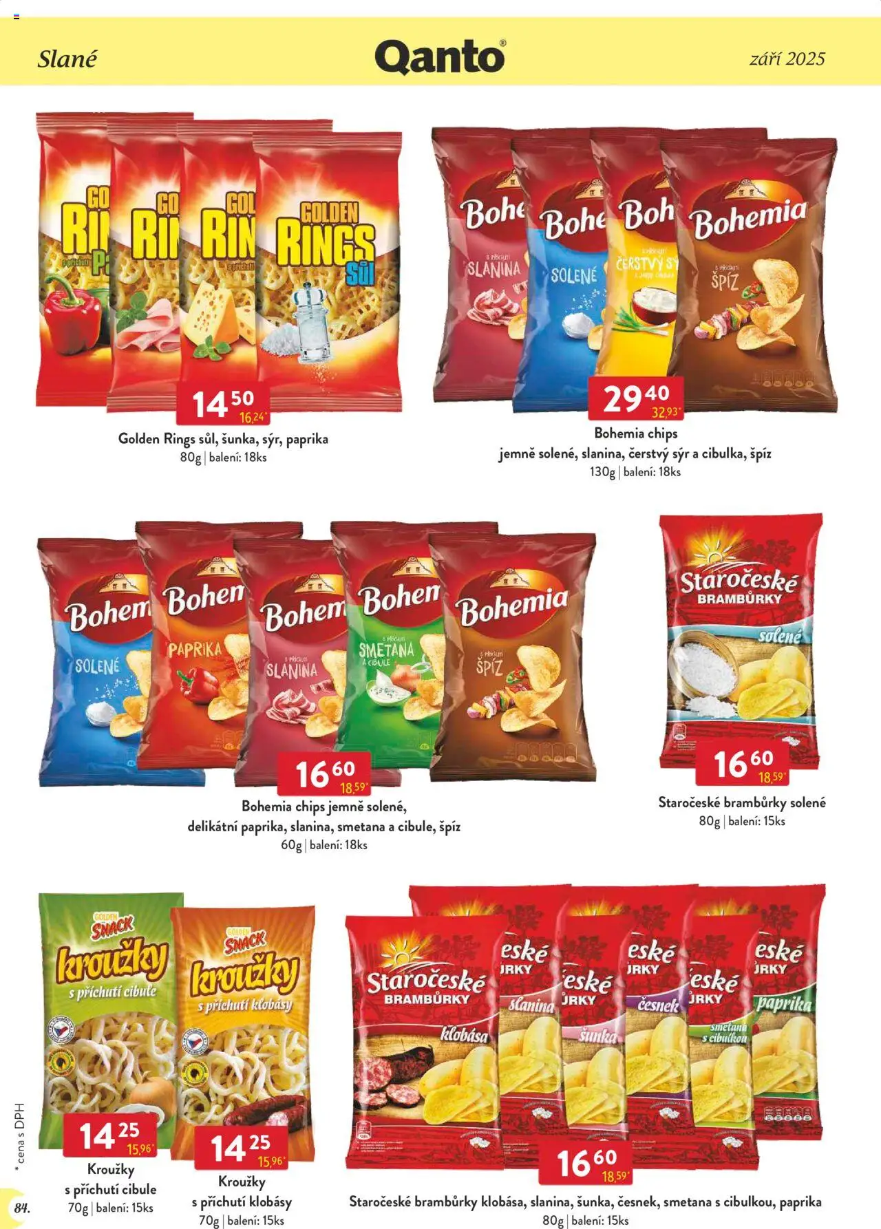 Astur & Qanto leták - Velkoobchod 09/2025 od 01.09.2025 | Strana: 84 | Produkty: Šunka, Smetana, Bohemia chips, Cibule
