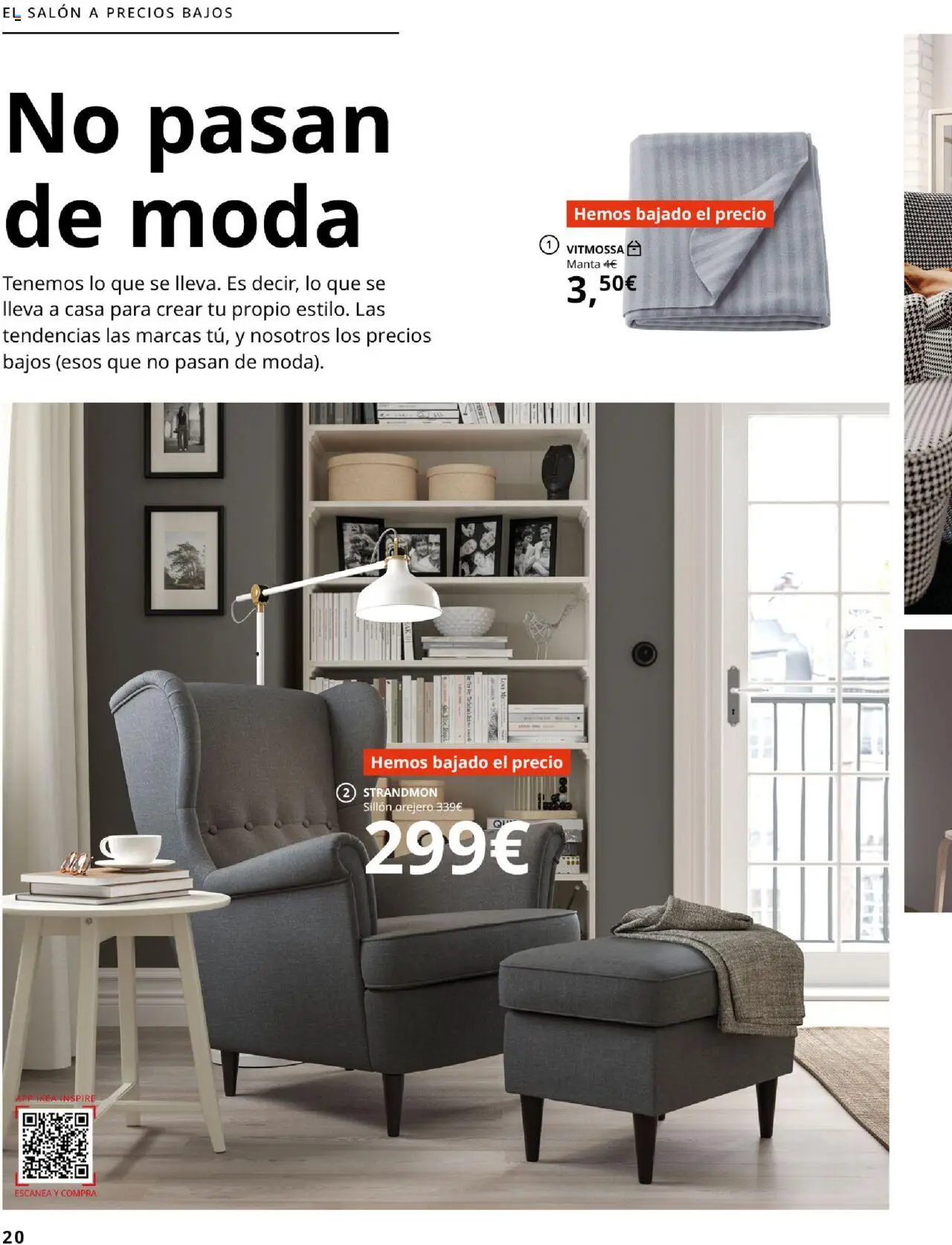 Catálogo IKEA Precios bajos. Muy bajos │ válido desde el 04.02.2025 | Página: 20 | Productos: Manta, Sillón