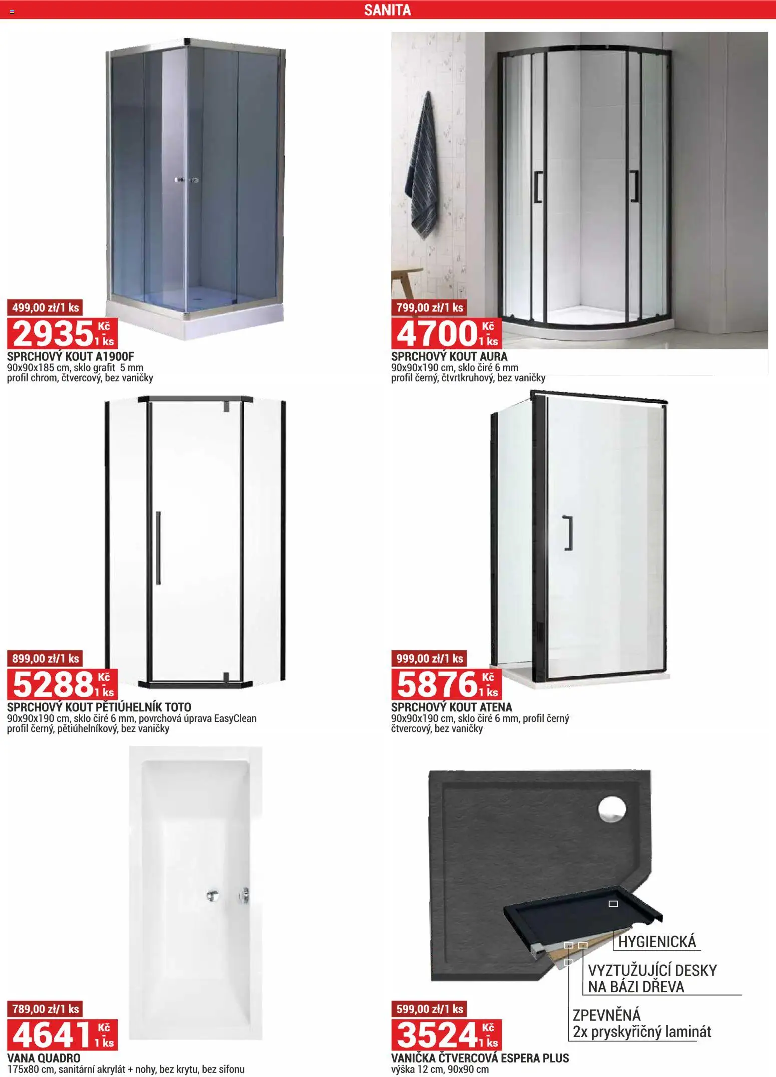 Merkury Market leták od 01.04.2026 | Strana: 35 | Produkty: Vana, Sprchový kout, Desky