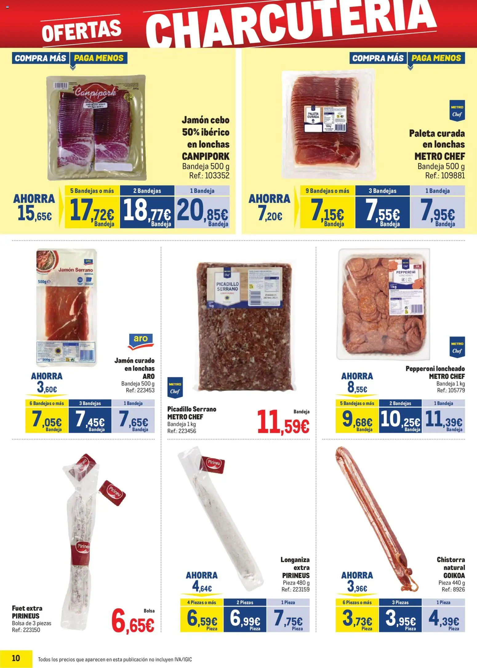 Makro - Precios Norte II │ válido desde el 06.01.2026 | Página: 10 | Productos: Jamón serrano, Bolsa, Longaniza, Loncheado