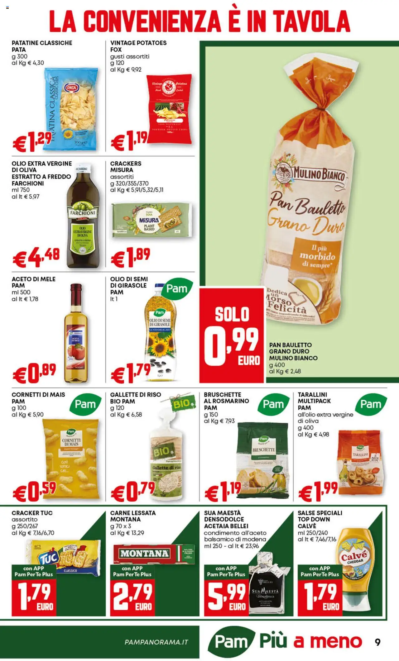Volantino PAM del 21.08.2025 | Pagina: 9 | Prodotti: Rosmarino, Olio, Top, Crackers