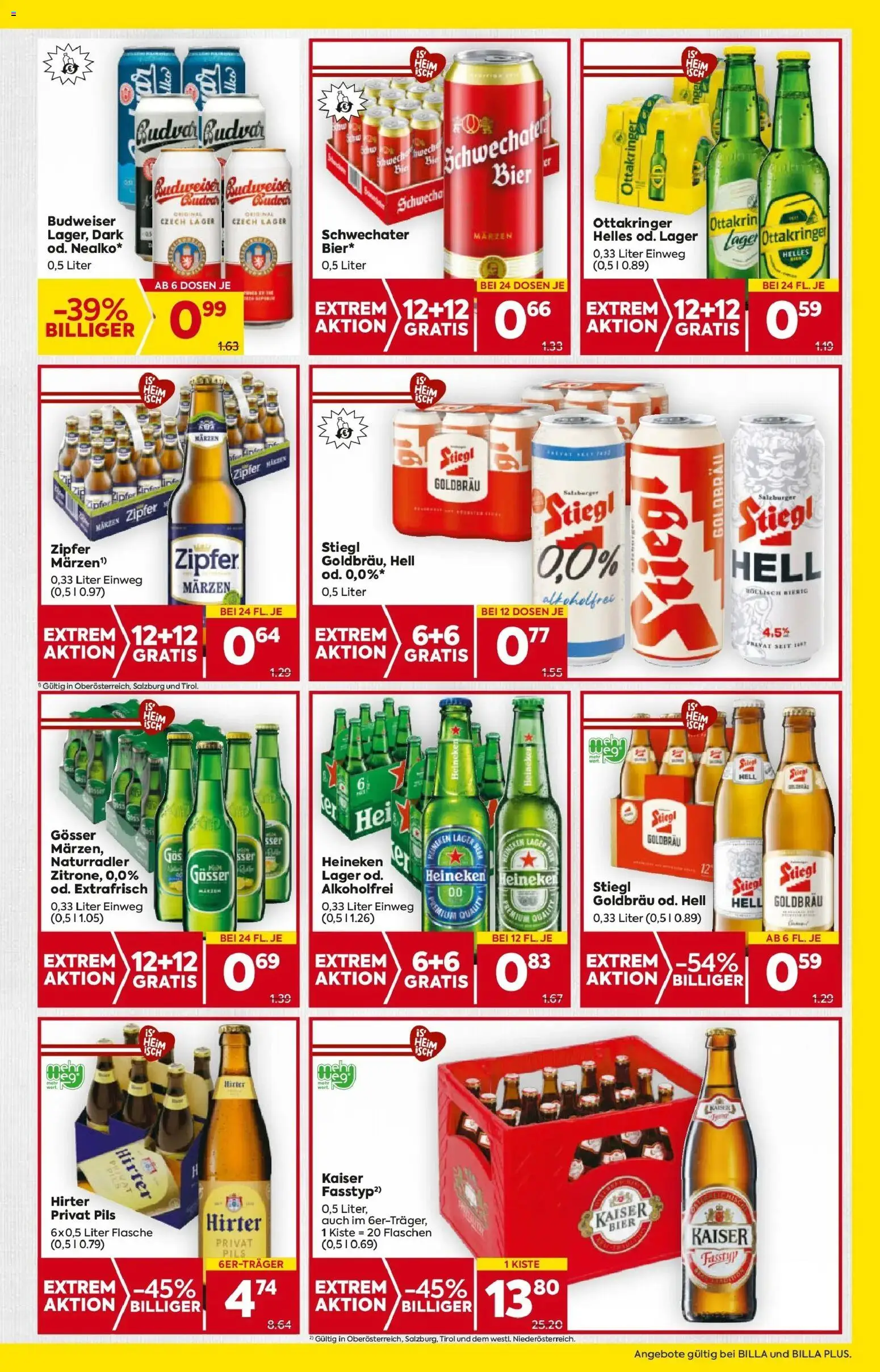 Billa Flugblatt - Oberndorf Bei Salzburg, Lamprechtshausen, Maria Alm gültig ab 30.10.2025 | Seite: 21 | Produkte: Bier