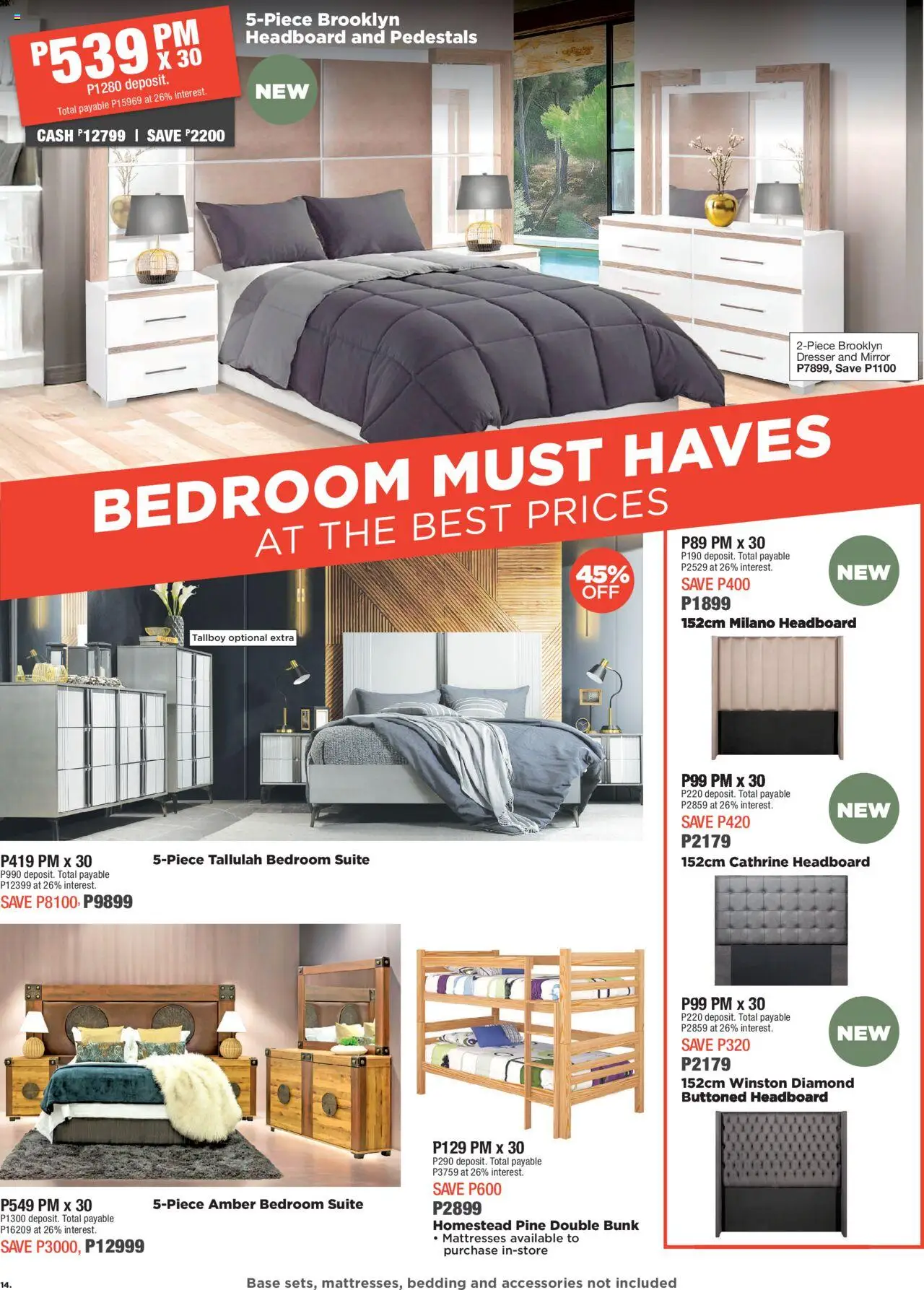 New House and Home catalogue – valid from 22.09.2025 | Page: 14 | Products: Headboard, Mirror, Double bunk