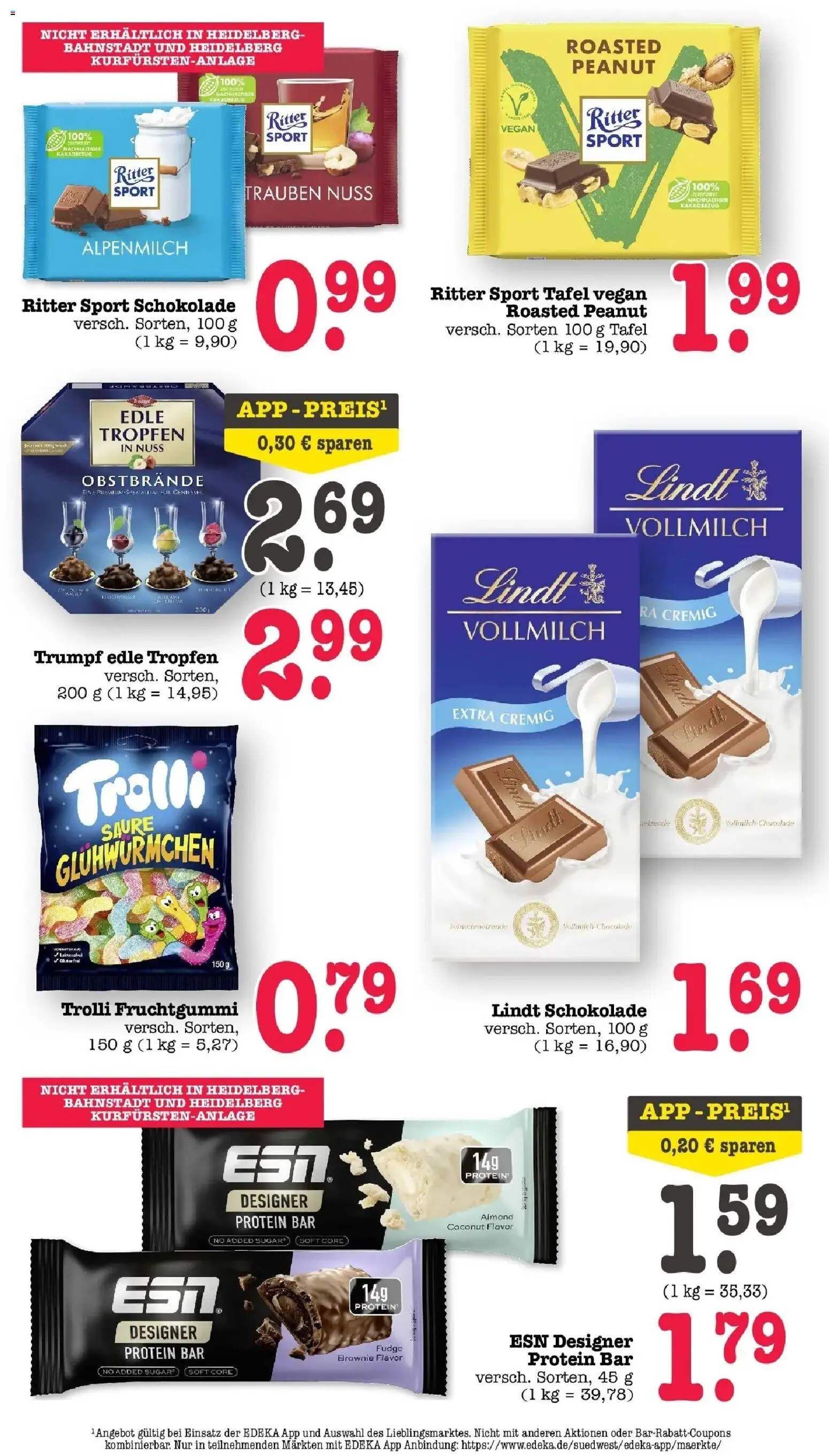 Edeka prospekt Wörth Am Rhein	 – gültig ab 05.04.2026 | Seite: 38 | Produkte: Trauben, Schokolade, Ritter sport, Lindt