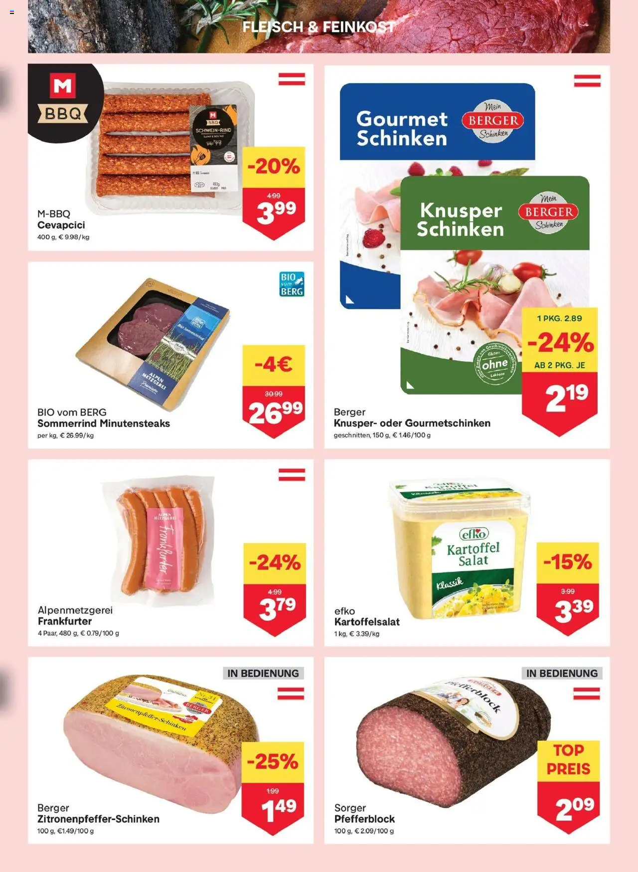 MPREIS Mittelberg gültig ab 02.07.2025 | Seite: 3 | Produkte: Salat, Schinken