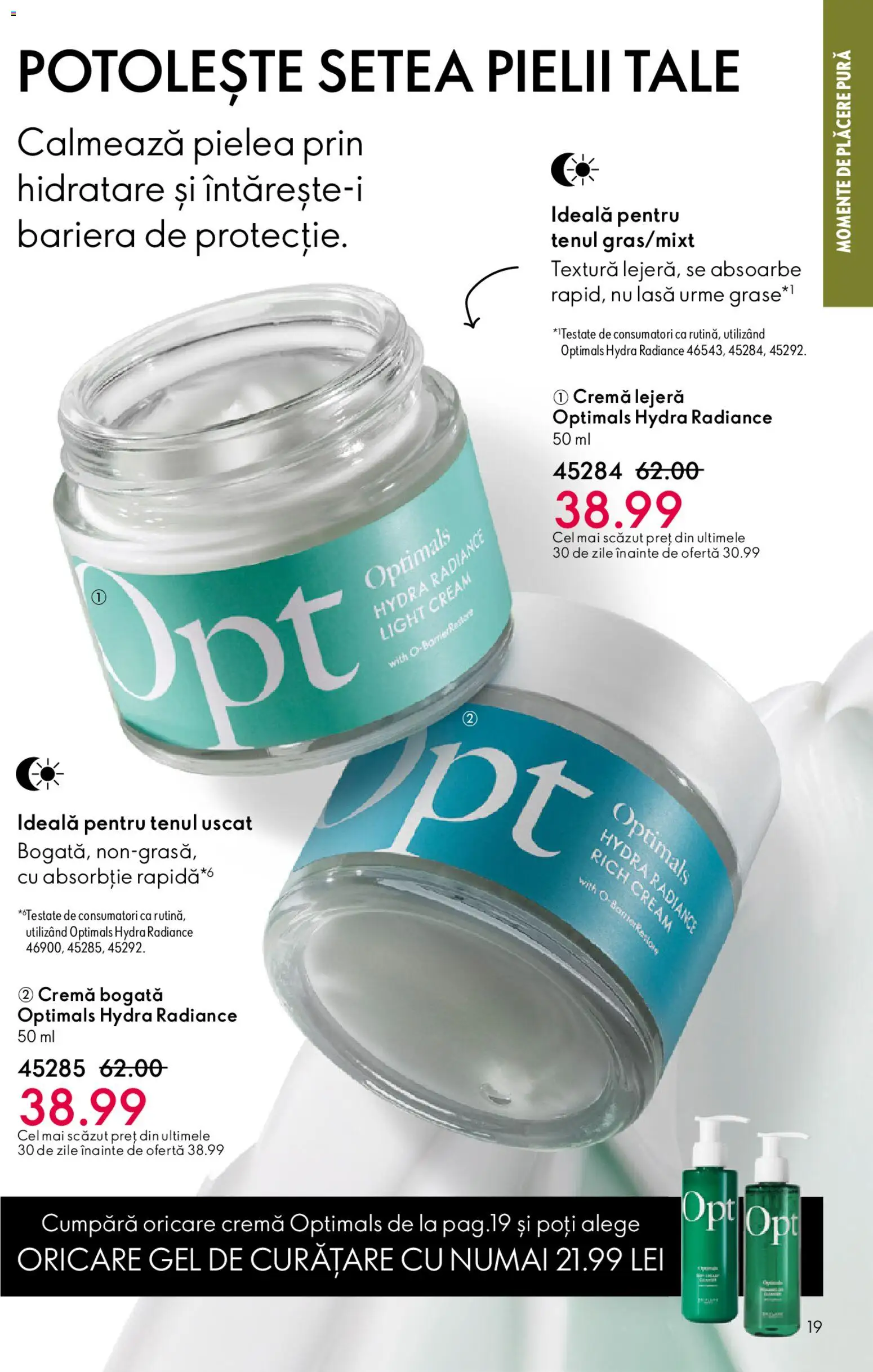 Noul catalog Oriflame – valabil de la 25.03.2026 | Pagină: 19 | Produse: Gel de curățare, Cremă