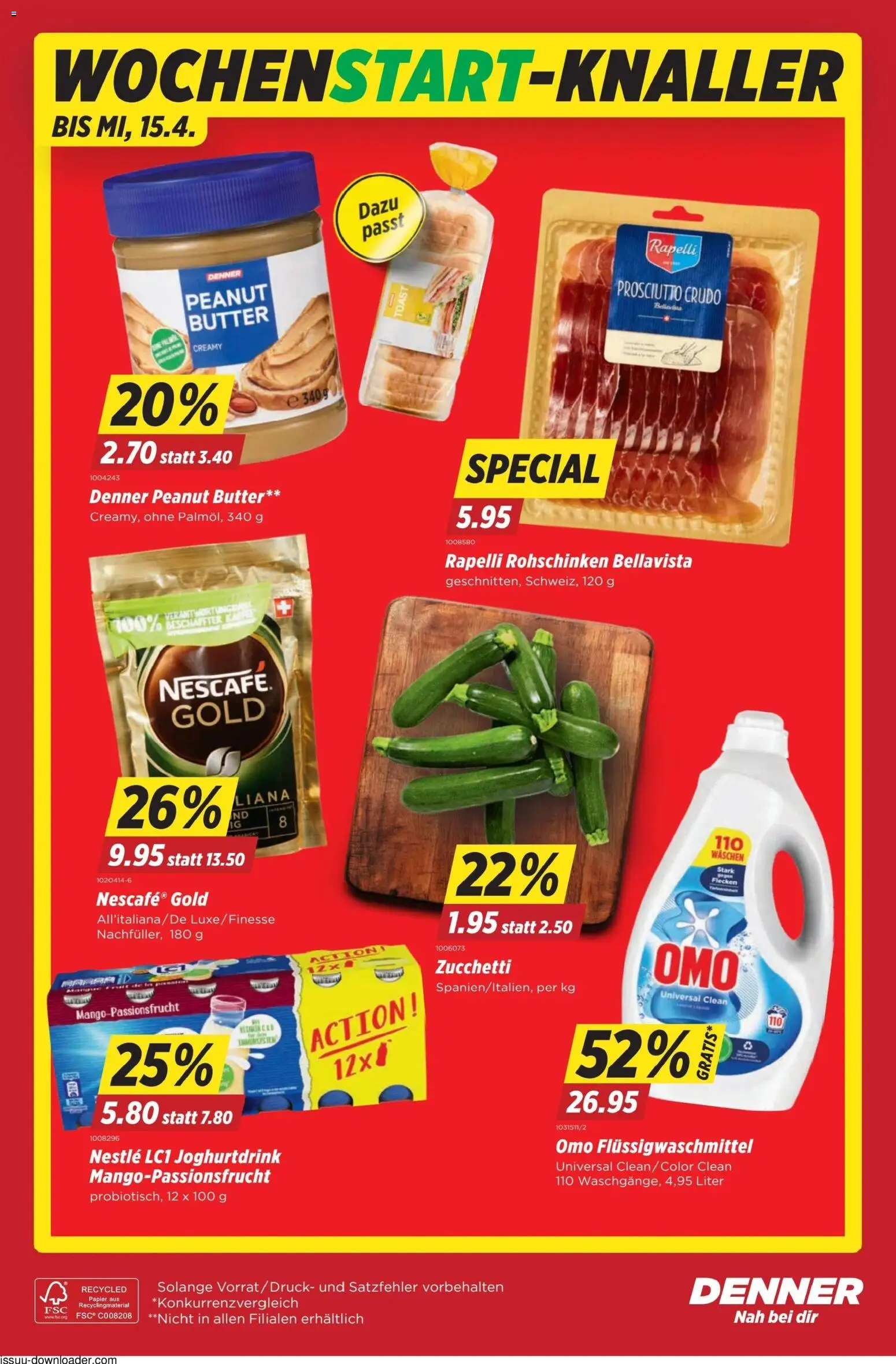 Denner aktionen – gültig ab 09.04.2026 | Seite: 20 | Produkte: Butter, Kaffee