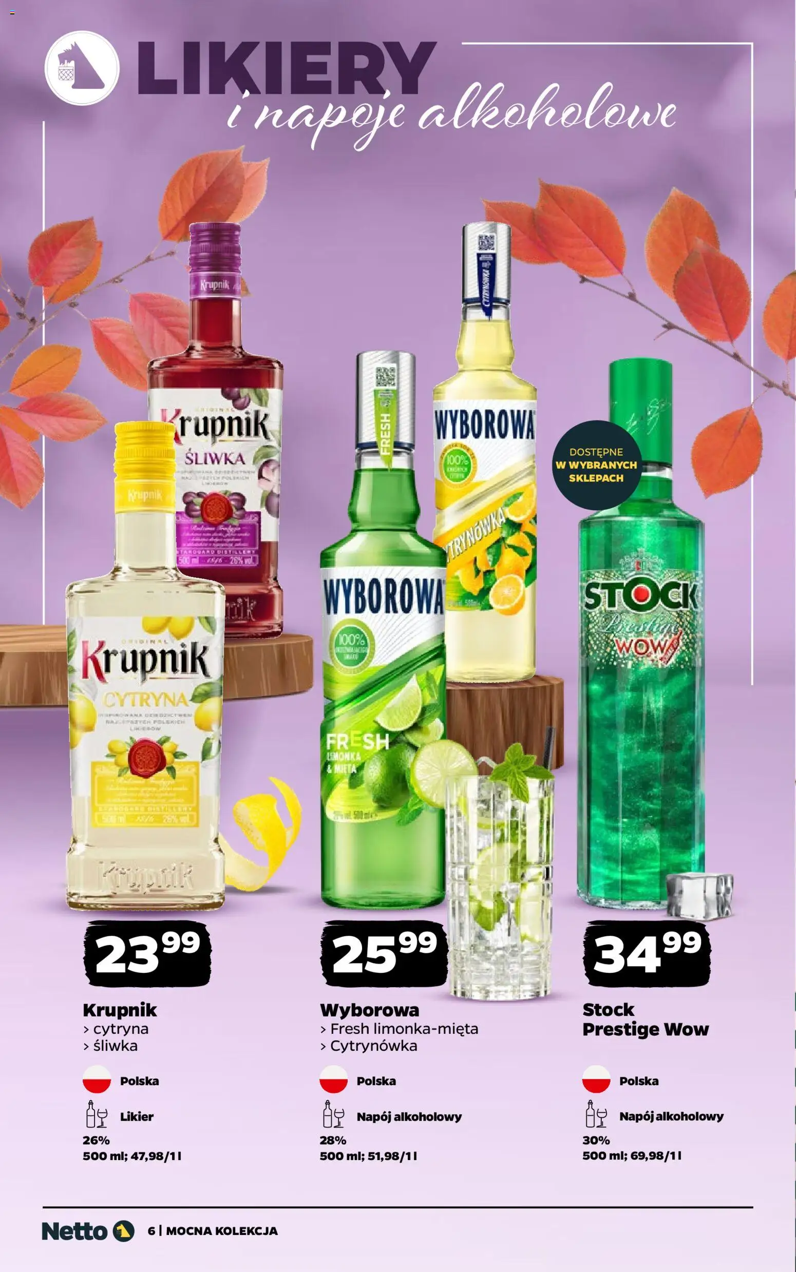 Netto gazetka - Alkohole mocne od 27.10.2025 | Strona: 6 | Produkty: Cytryna, Napoje, Mięta