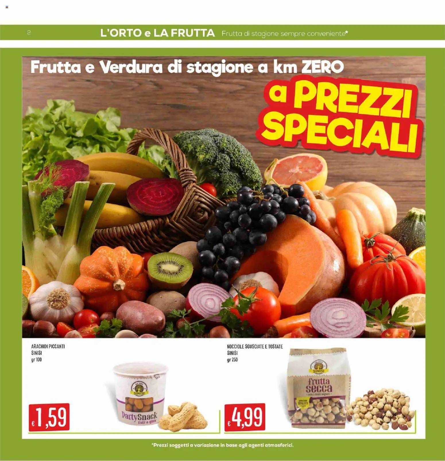 Volantino SISA del 07.04.2026 | Pagina: 2 | Prodotti: Frutta, Nocciole, Arachidi