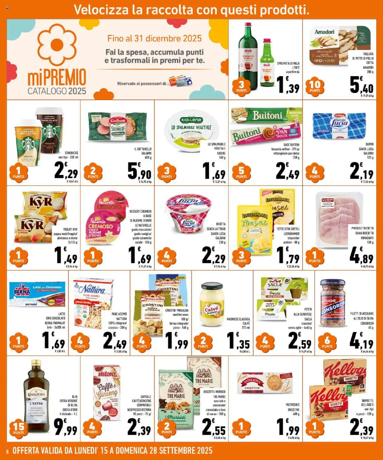 Volantino Conad del 17.09.2025 | Pagina: 6 | Prodotti: Caffè, Pollo, Biscotti, Olive