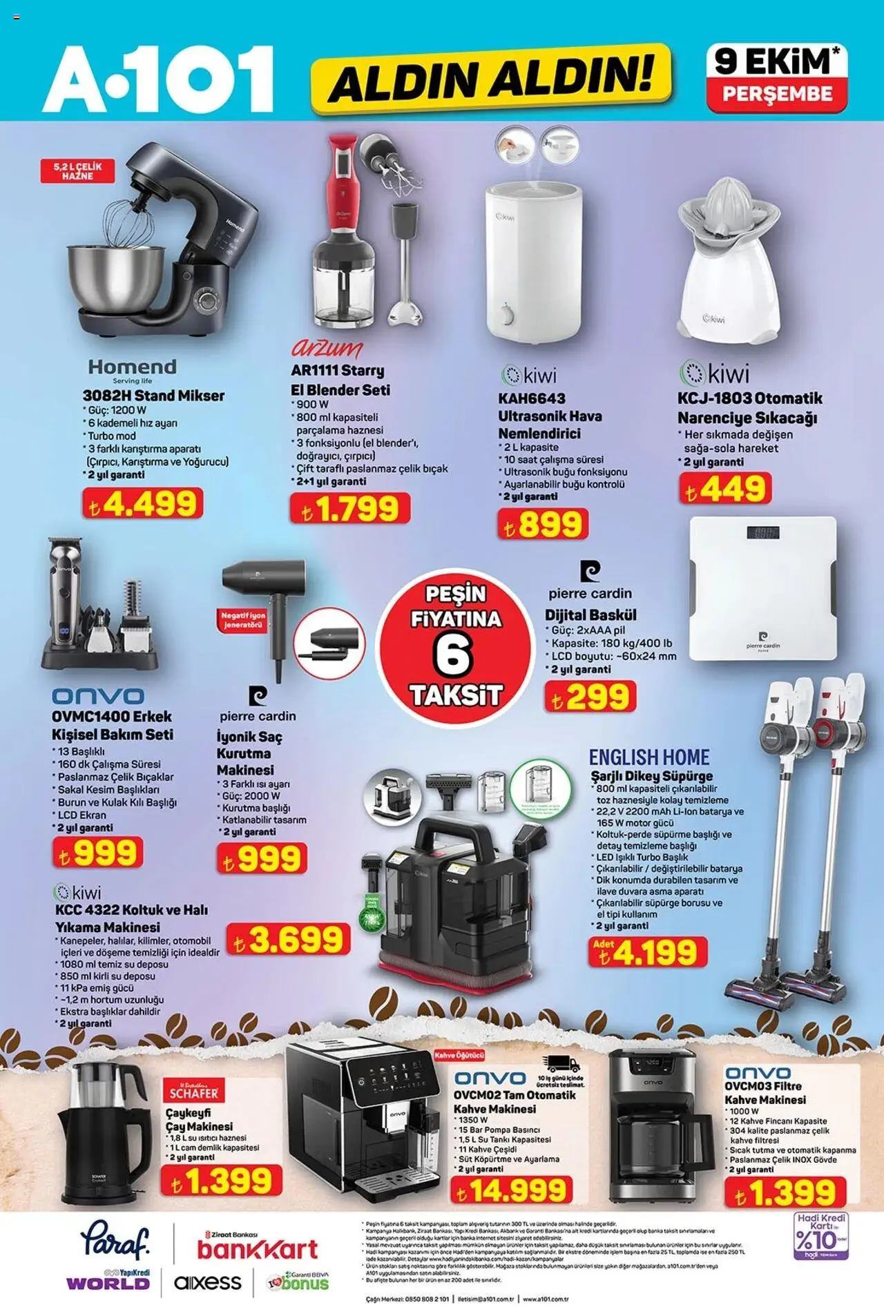 A101 Katalog Aldın Aldın - 09.10.2025 tarihinden itibaren geçerlidir | Sayfa: 7 | Ürünler: Su ısıtıcı, Blender, Pil, Su