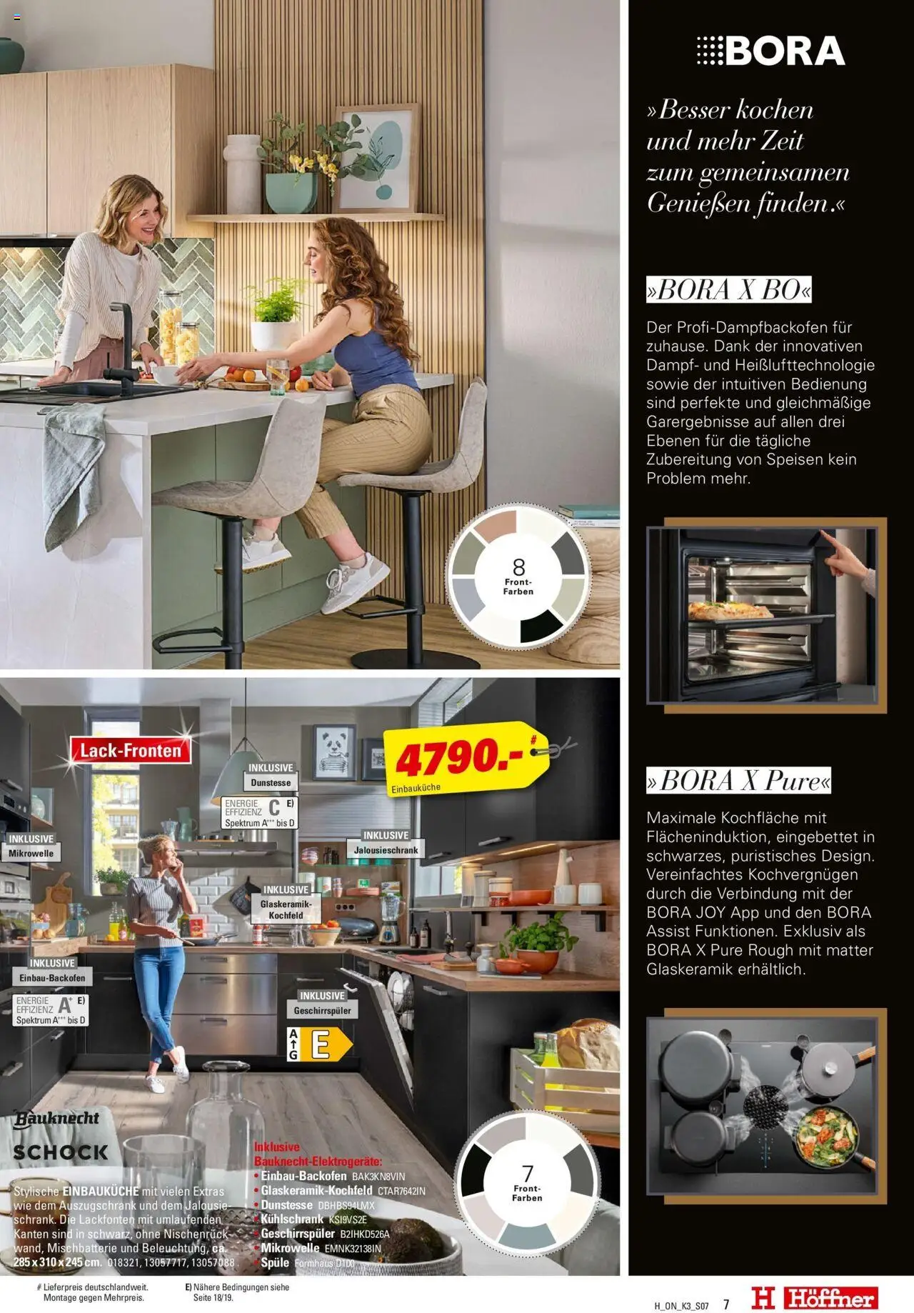 Höffner - Küchen Power – gültig ab 01.08.2025 | Seite: 7 | Produkte: Mikrowelle, Einbauküche, Kühlschrank, Kochfeld