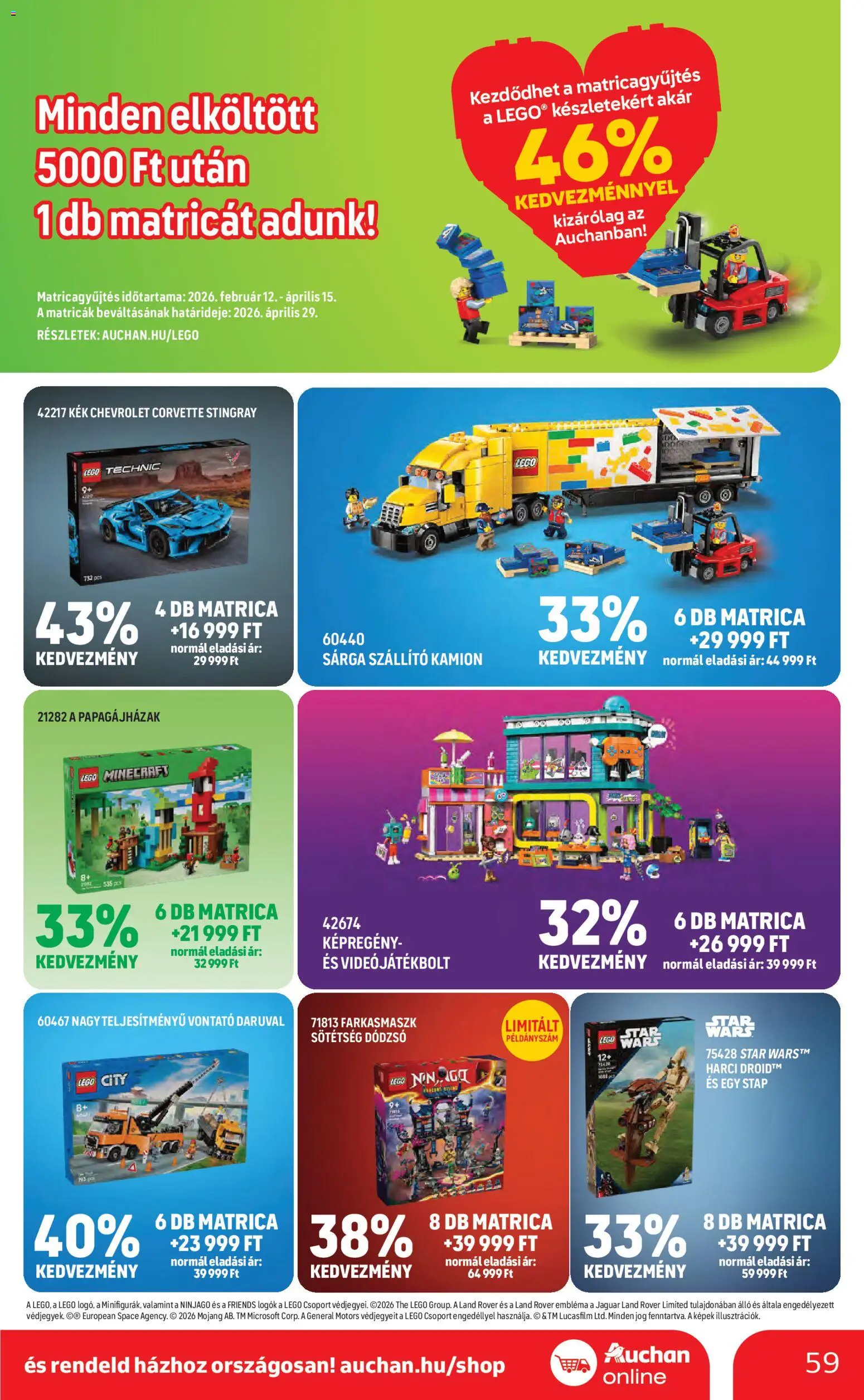 Auchan akciós ujság - amely érvényes a következő dátumtól: 19.03.2026 | Oldal: 59 | Termékek: Videó