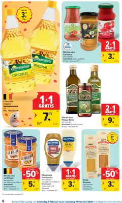 Carrefour folder week 6 - Voorbeeld van een folder van Carrefour, geldig van 04.02.2026 | Pagina: 6 | Producten: Tomaten, Pasta, Saus, Olie