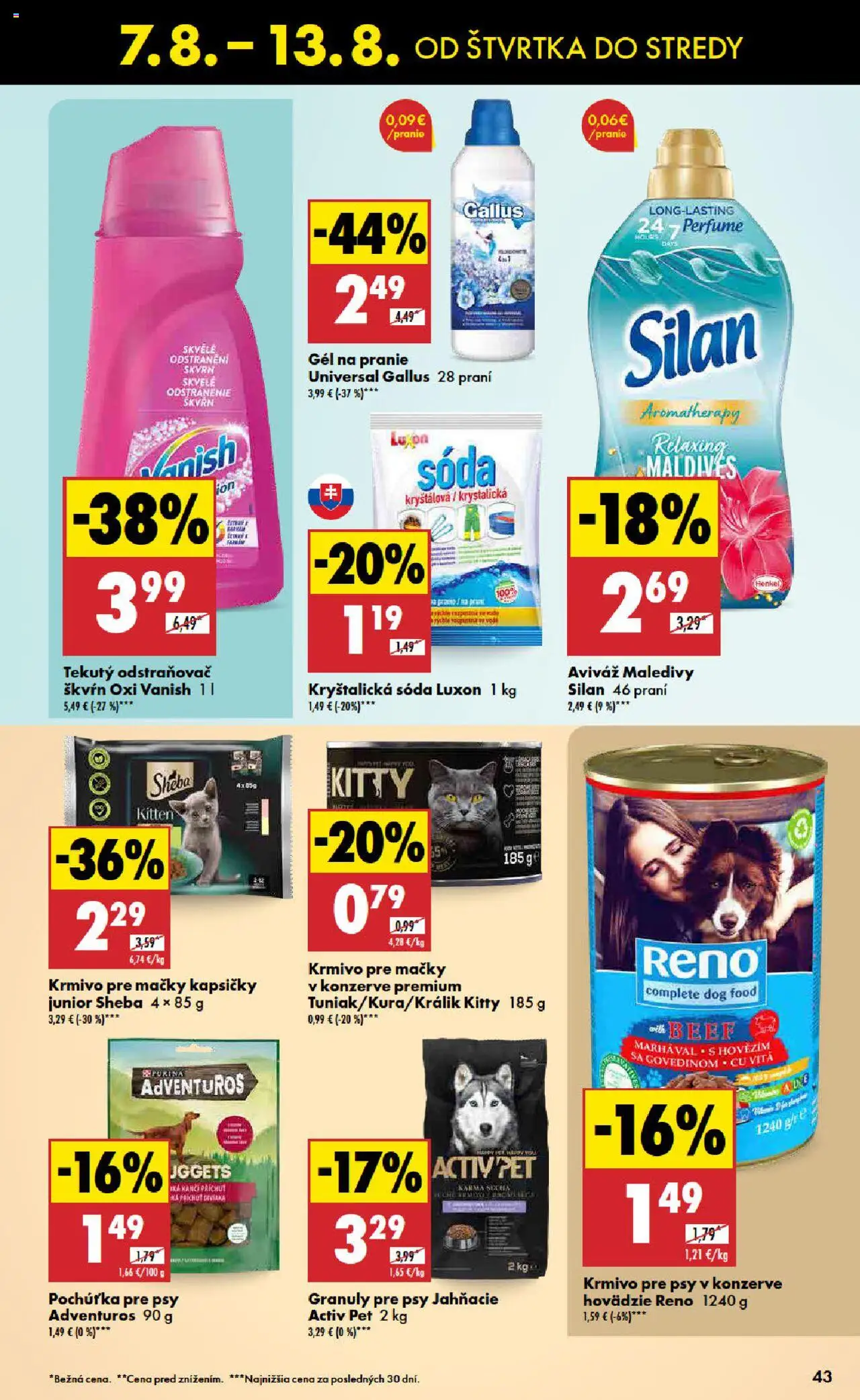 Biedronka leták │ platný od 07.08.2025 | Strana: 43 | Produkty: Silan, Vanish, Aviváž