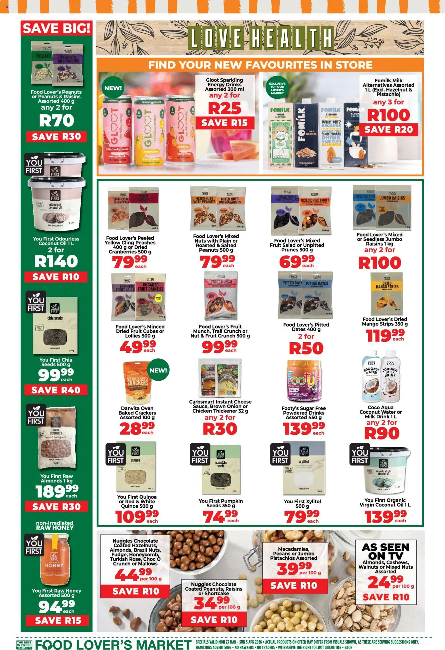 New Food Lover's Market catalogue – valid from 23.03.2026 | Page: 12 | Products: TV, Water, Fruit, Sauce
