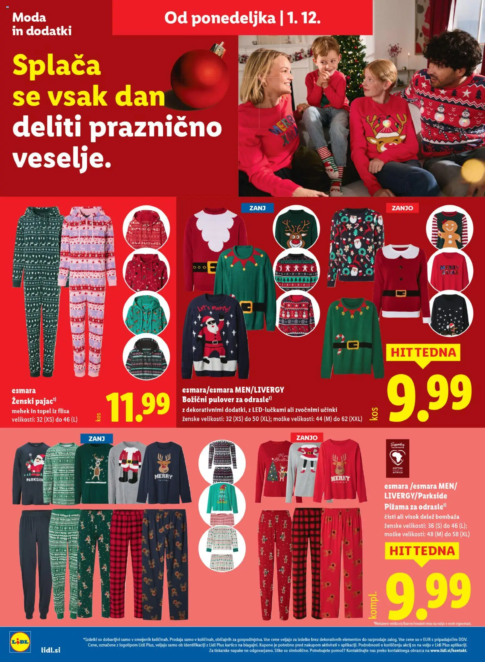 Novi Lidl katalog ponudbe – veljaven od 27.11.2025 | Stran: 52 | Izdelki: Pižama, Pulover