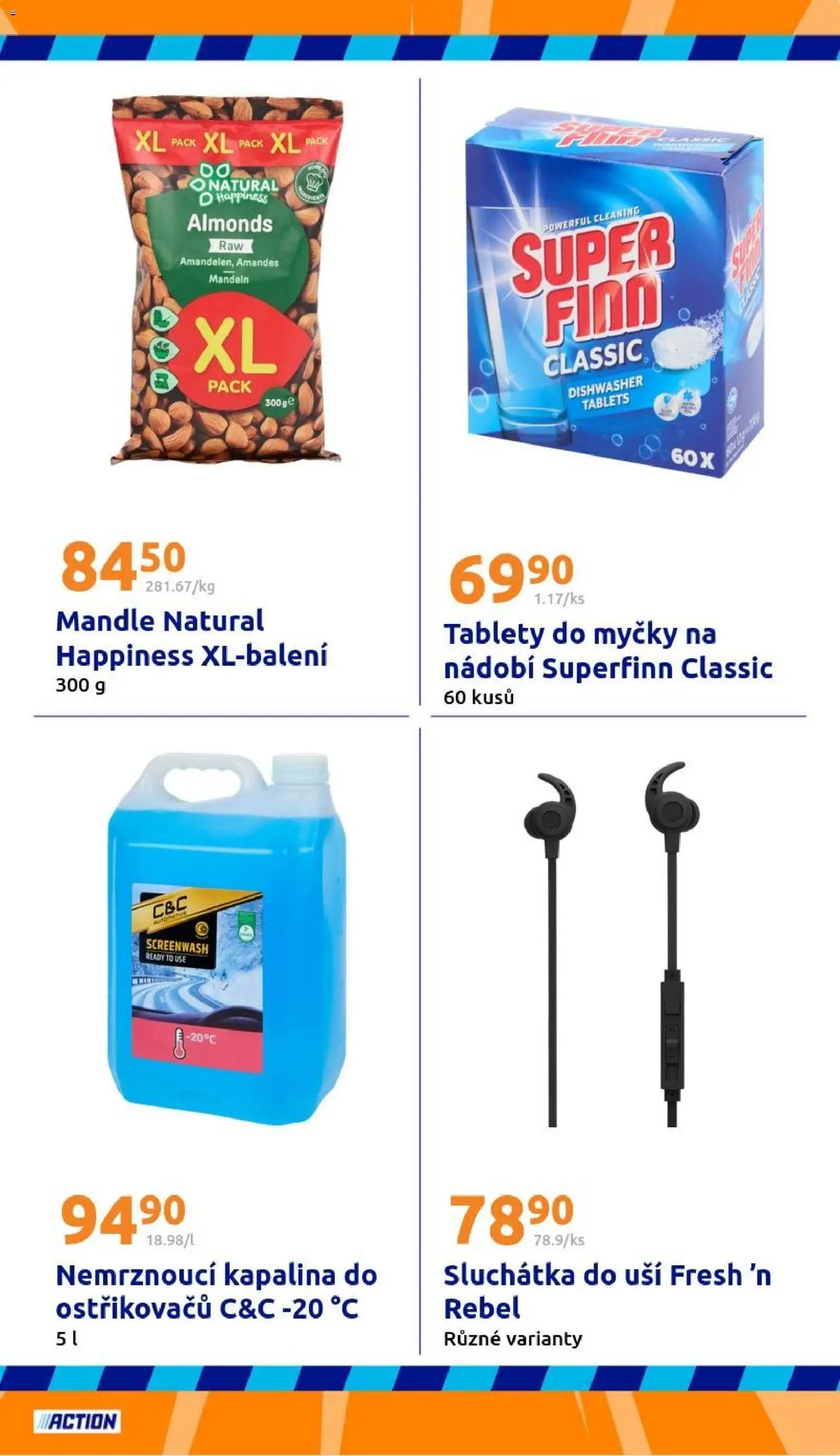 Action leták od 31.12.2025 | Strana: 25 | Produkty: Tablety do myčky, Nádobí, Sluchátka, Mandle