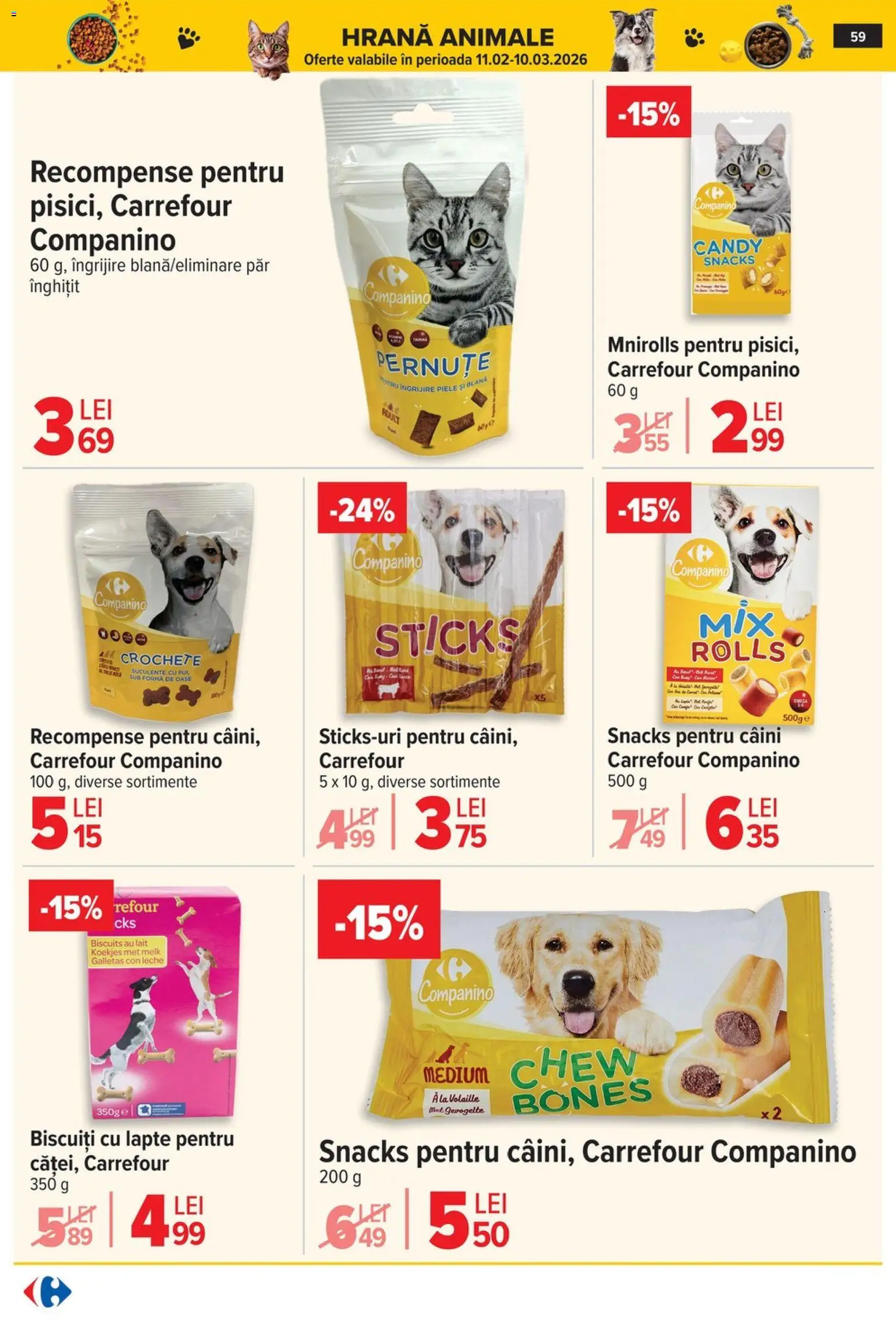 Noul catalog Carrefour – valabil de la 04.02.2026 | Pagină: 62 | Produse: Sticksuri, Lapte, Biscuiți