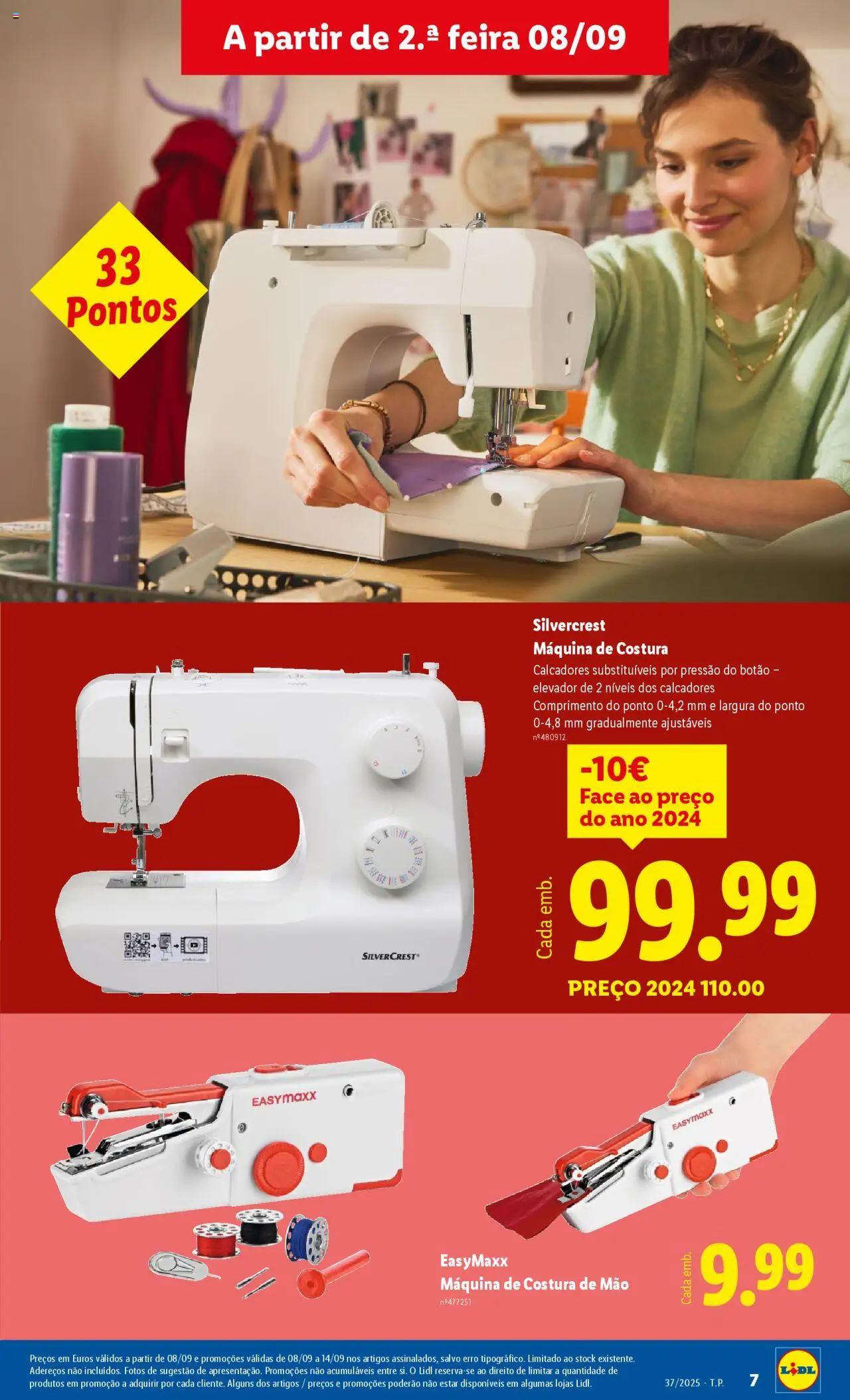 Lidl Novidades │ válido de 08.09.2025 | Página: 7 | Produtos: Máquina de costura