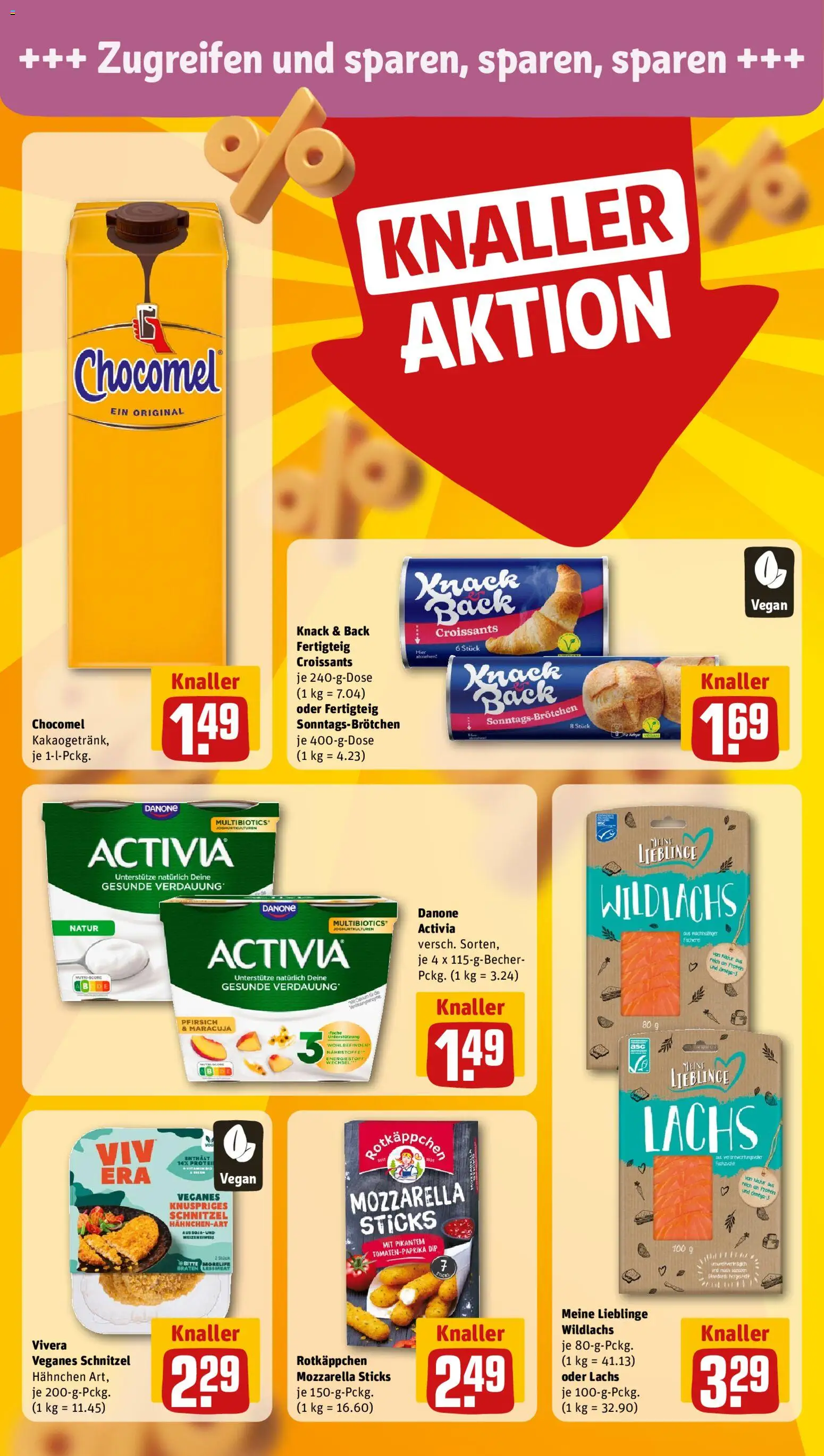 Rewe Prospekt 	 – gültig ab 02.03.2026 | Seite: 12 | Produkte: Activia, Lachs, Chocomel, Rotkäppchen