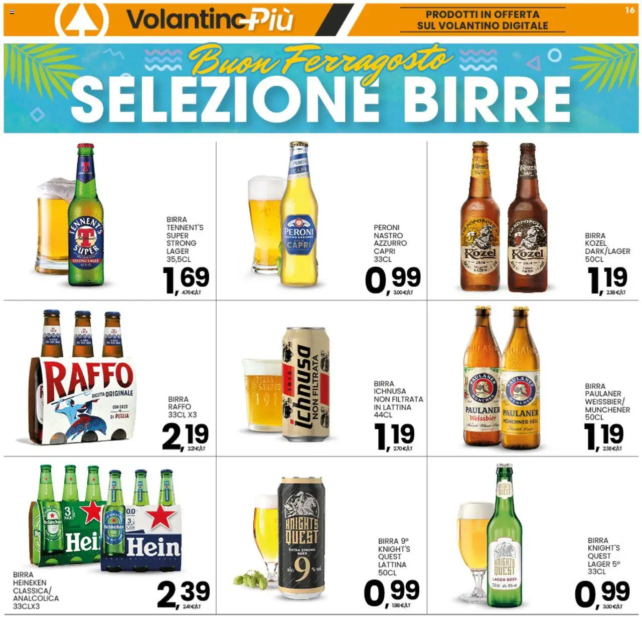 Volantino Interspar del 04.08.2025 | Pagina: 16 | Prodotti: Tennent's, Birra, Heineken