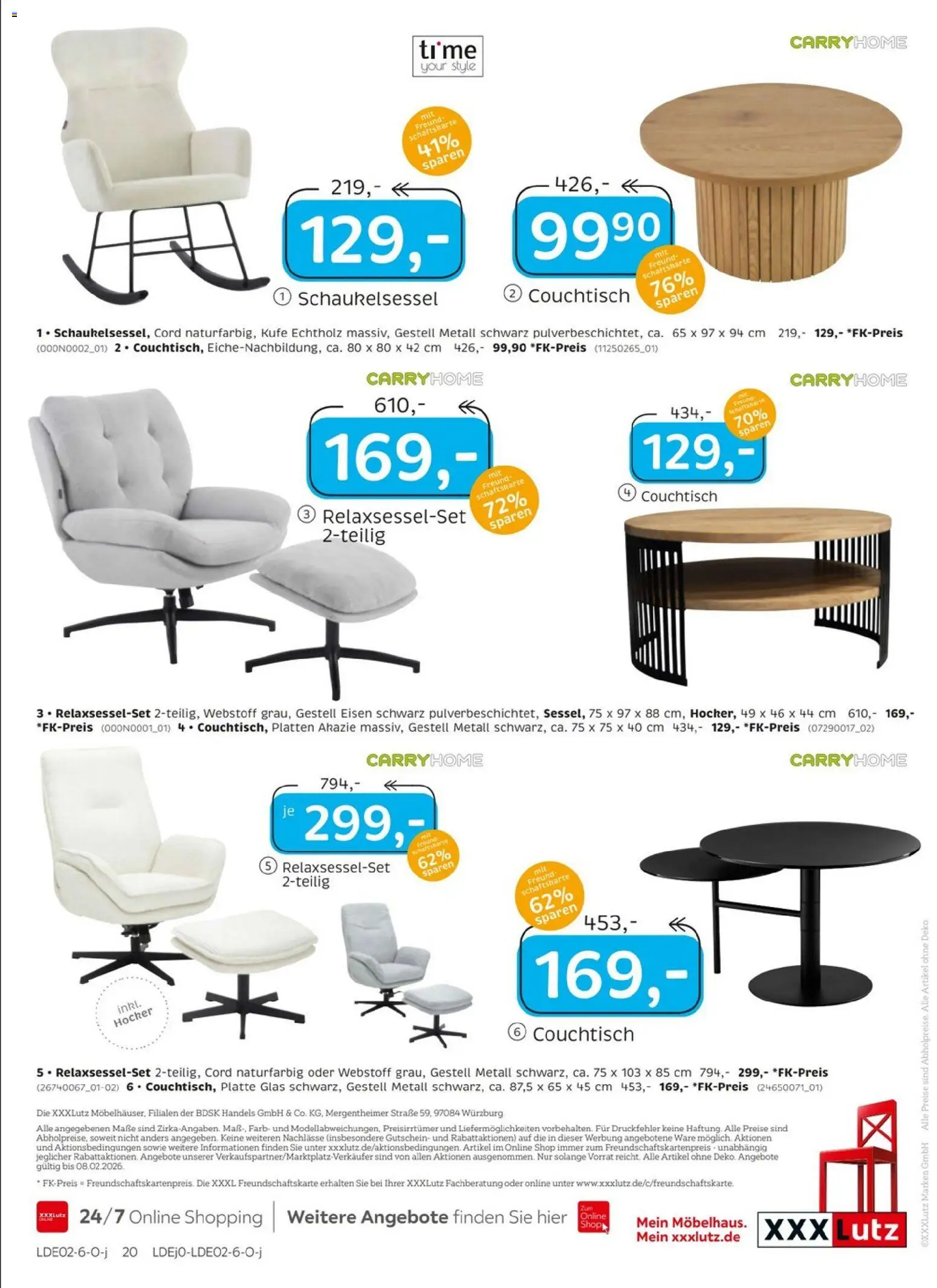 XXXL Lutz - Das Beste im Leben – gültig ab 25.01.2026 | Seite: 20 | Produkte: Hocker, Couchtisch