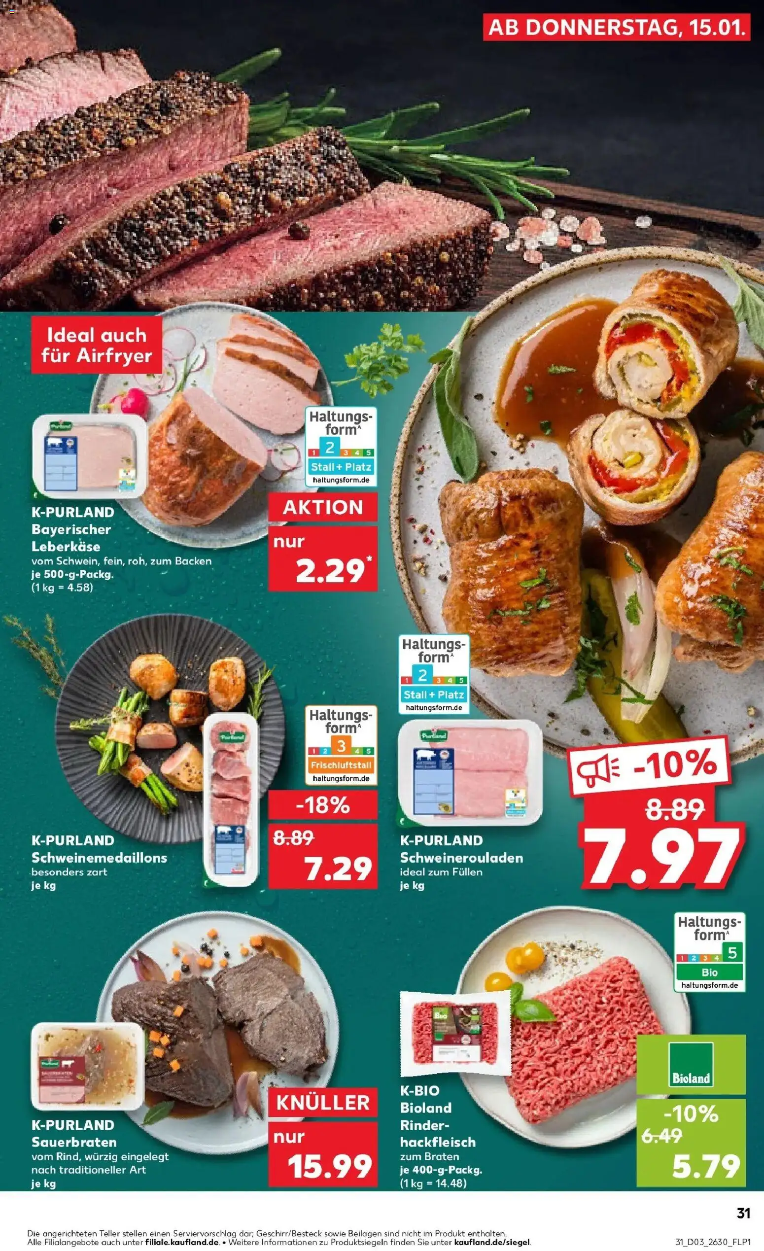 Kaufland prospekt Leipzig	 – gültig ab 19.01.2026 | Seite: 31 | Produkte: Hackfleisch, Leberkase
