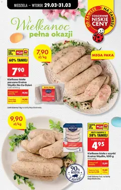 Pogląd oferty "Kiełbasa biała z szynki Kraina Wędlin, 500 g, Kiełbasa biała z szynki" - ważna od 29.03.2026 | Strona: 35
