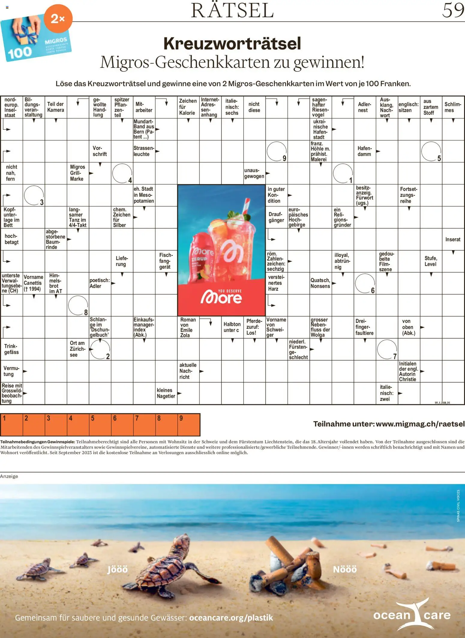 Migros Magazin – gültig ab 27.01.2026 | Seite: 59 | Produkte: Bett, Brot, Fisch, Grill