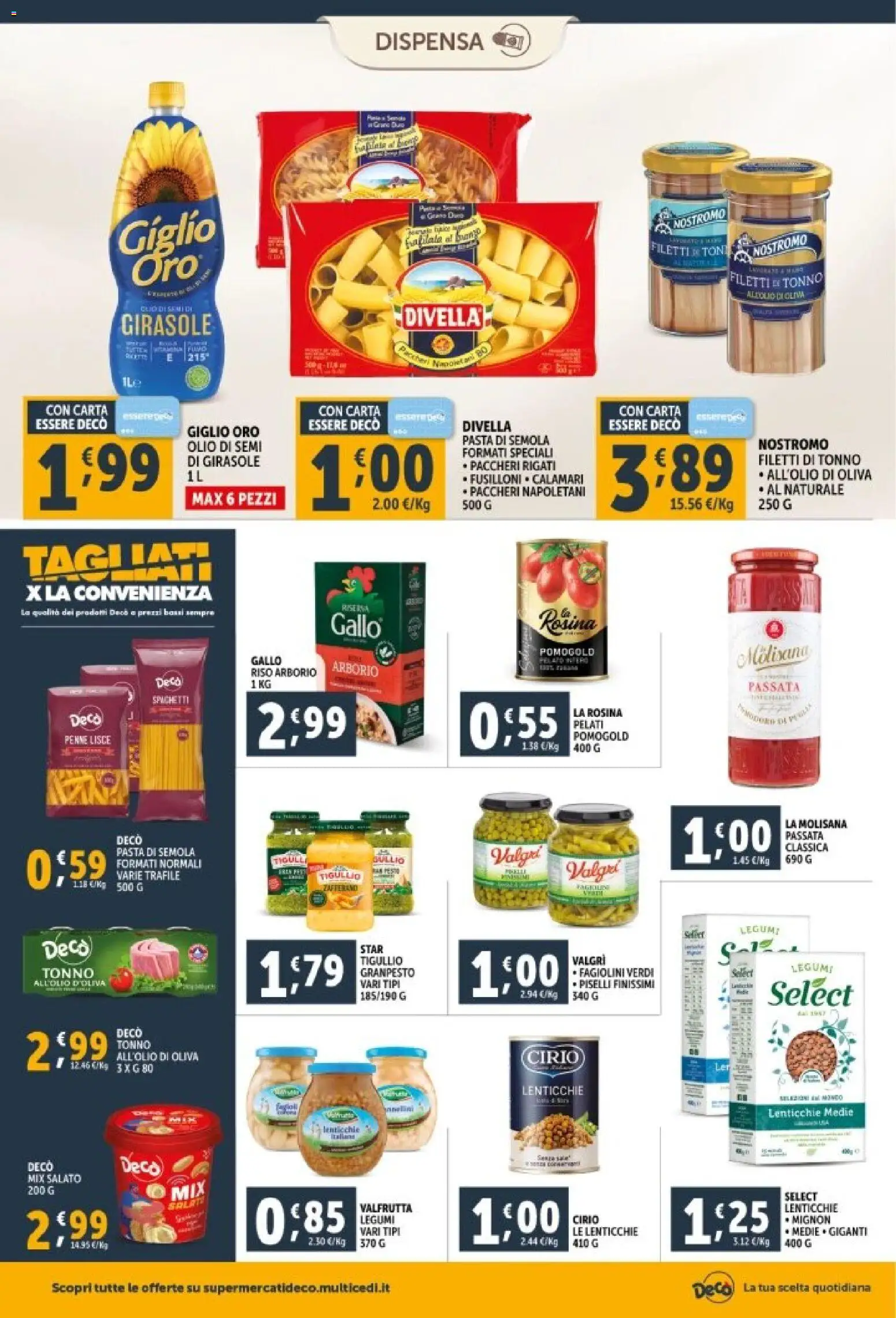 Volantino Decò del 29.12.2025 | Pagina: 18 | Prodotti: Riso, Pasta, Paccheri, Penne
