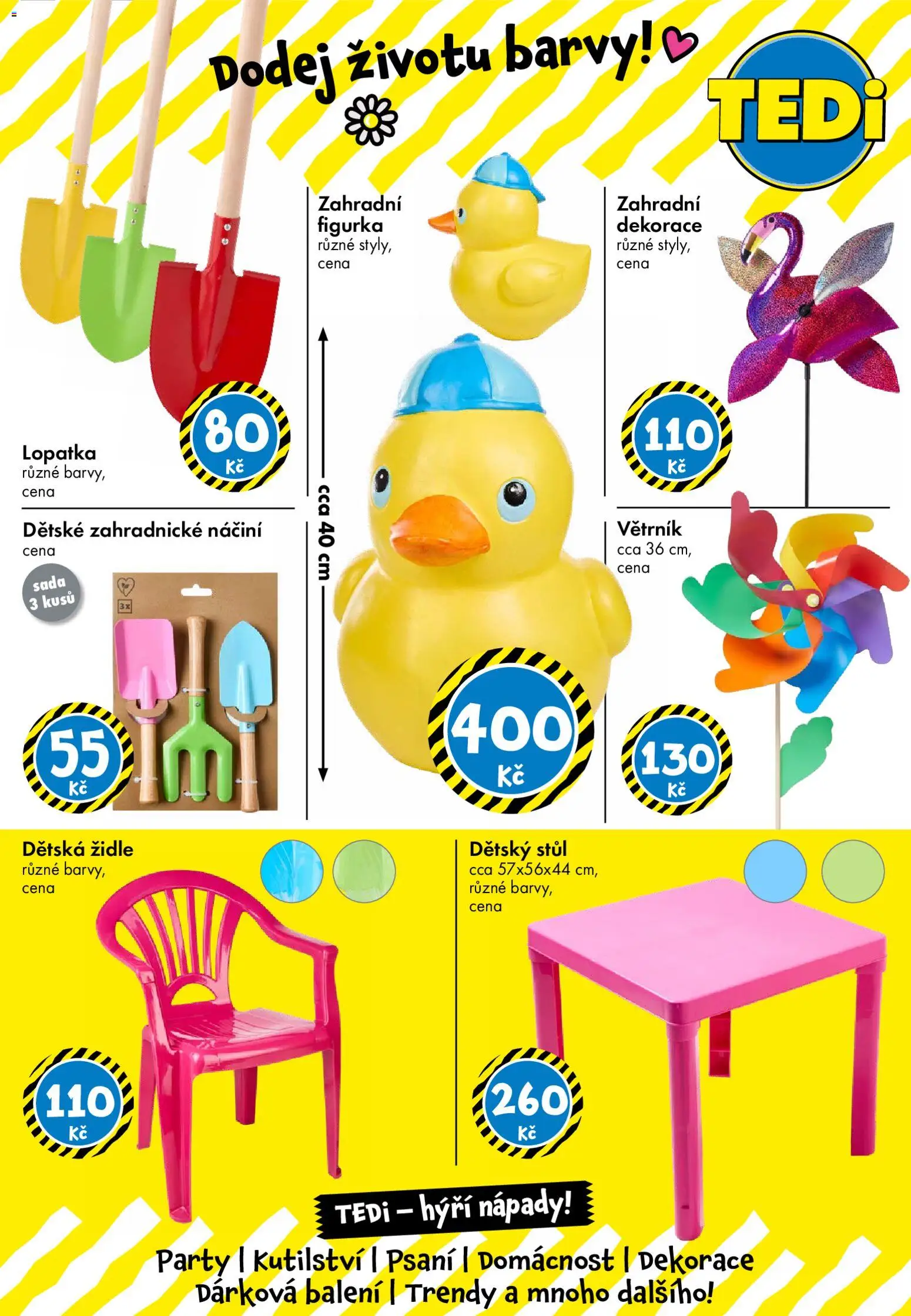 TEDi leták od 13.03.2026 | Strana: 30 | Produkty: Dětský stůl, Lopatka, Barvy, Dekorace