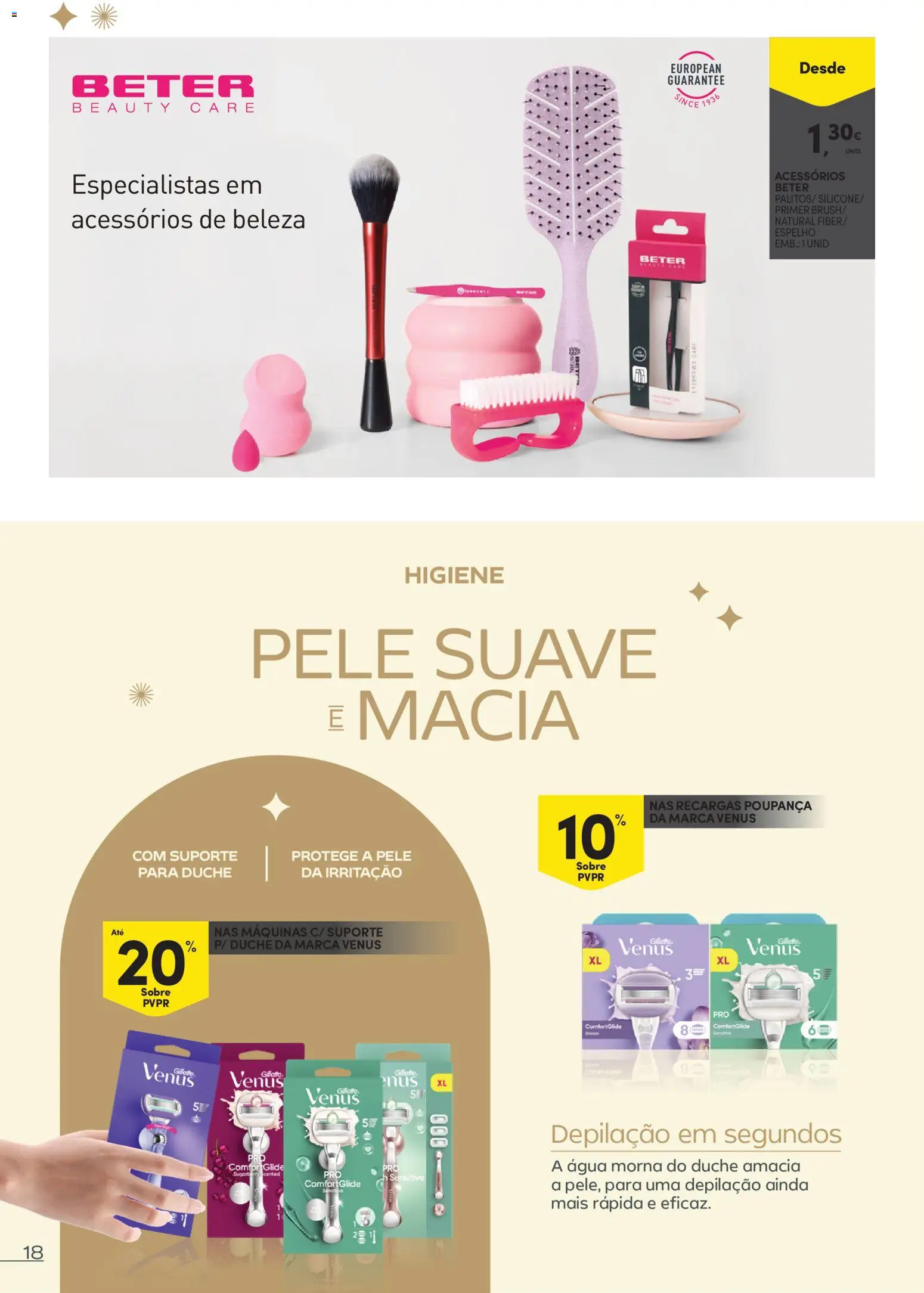 Continente - Festeje o Ano em beleza │ válido de 09.12.2025 | Página: 18 | Produtos: Agua, Primer, Espelho