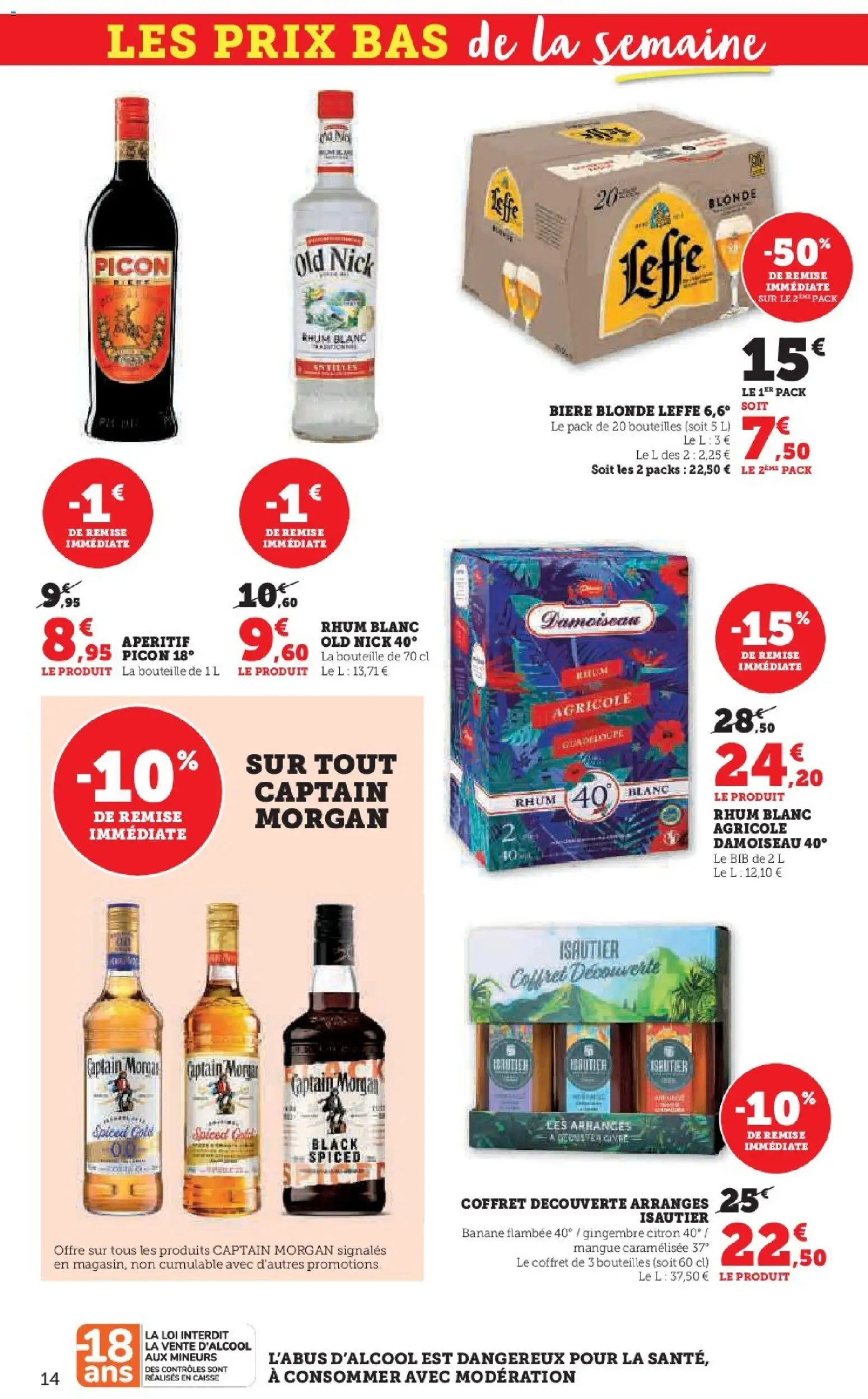 {H1} | Page: 14 | Produits: Citron, Mangue, Captain Morgan, Gingembre