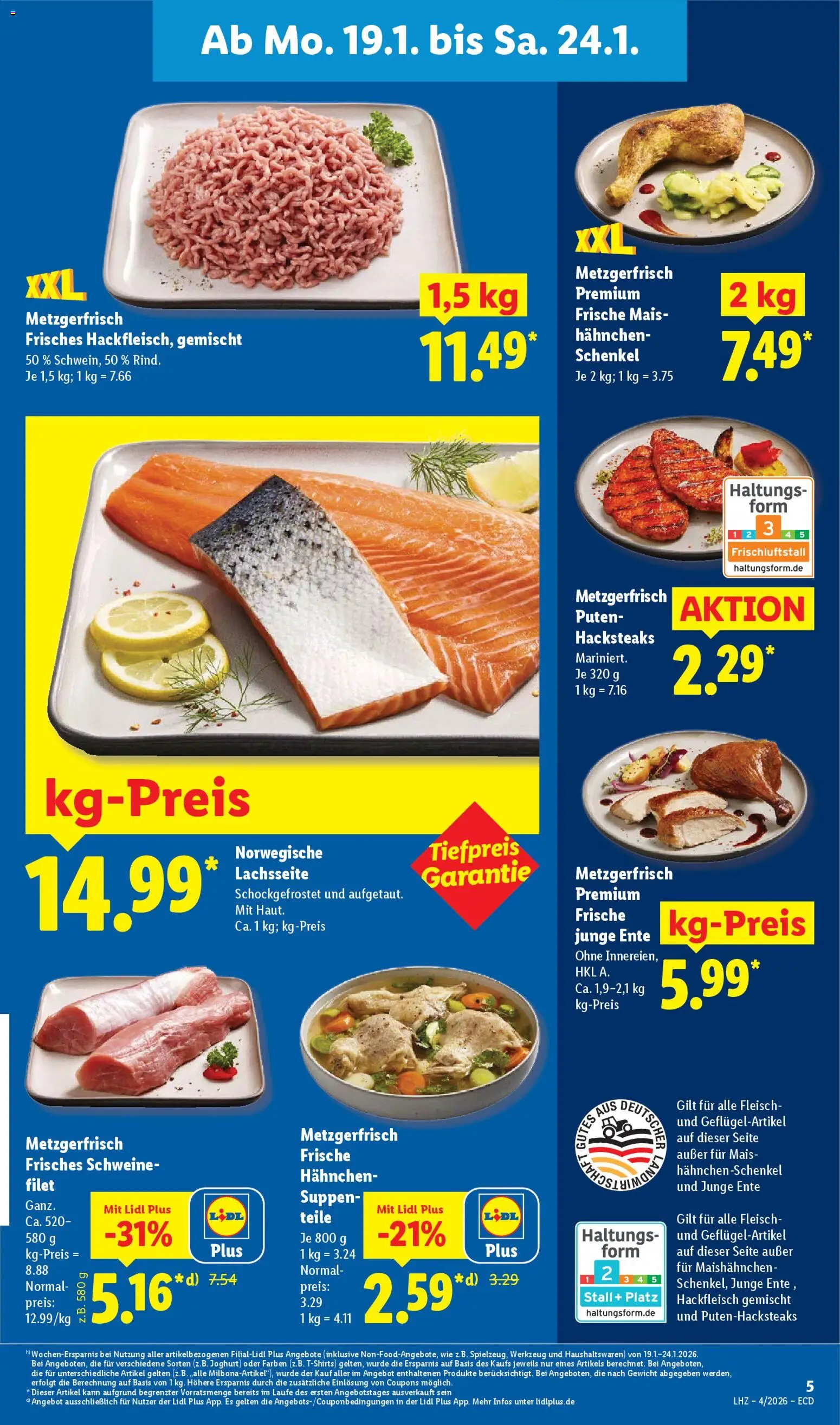 Lidl - Prospekt – gültig ab 19.01.2026 | Seite: 11 | Produkte: Hahnchen, Joghurt, Fleisch, Ente