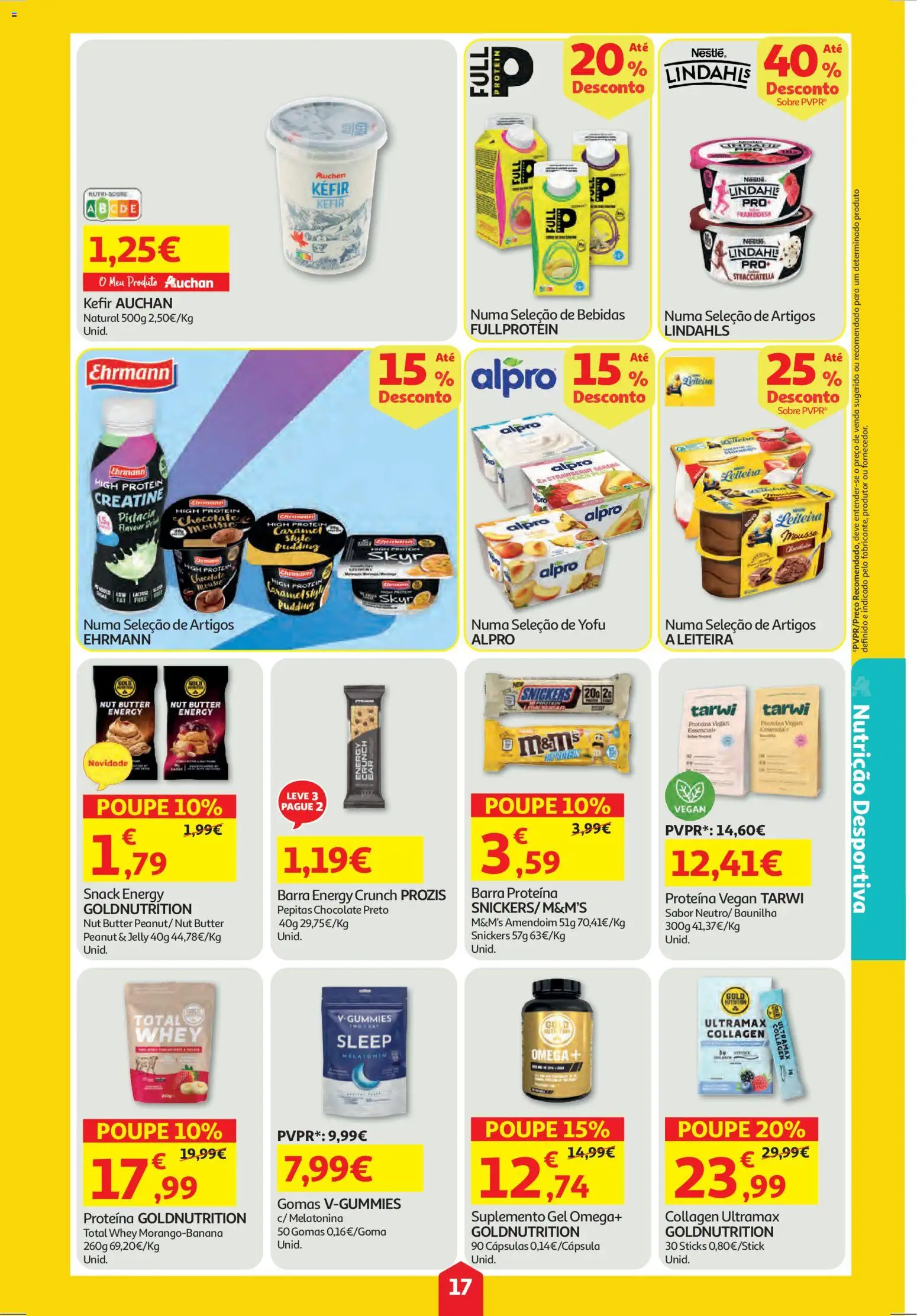 Auchan folheto │ válido de 26.03.2026 | Página: 17 | Produtos: Chocolate, Melatonina, Gomas, Proteina