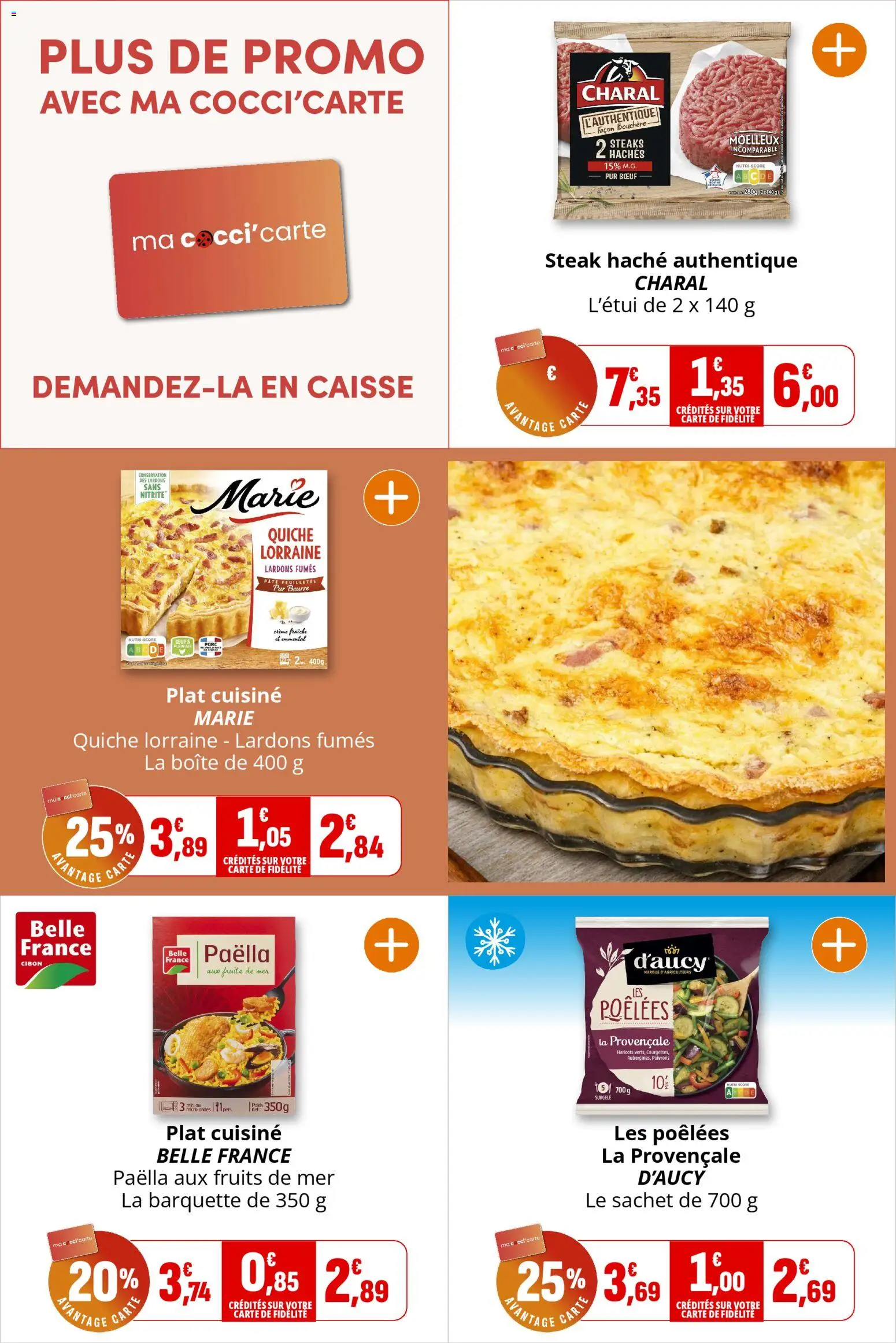 {H1} | Page: 13 | Produits: Fruits de mer, Lardons, Emmental, Pâte feuilletée