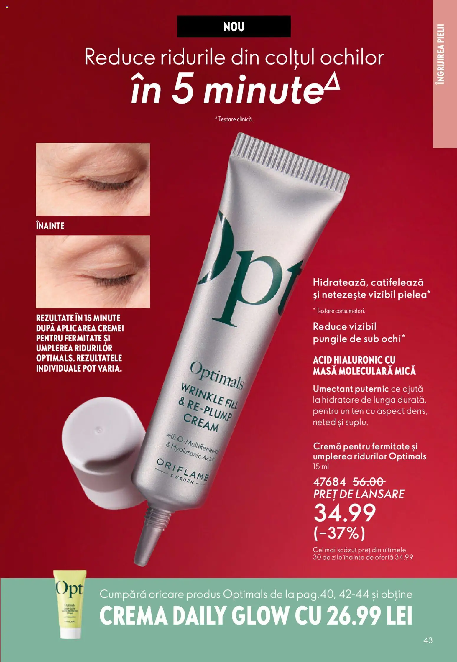 Noul catalog Oriflame – valabil de la 25.03.2026 | Pagină: 43 | Produse: Masă, Cremă