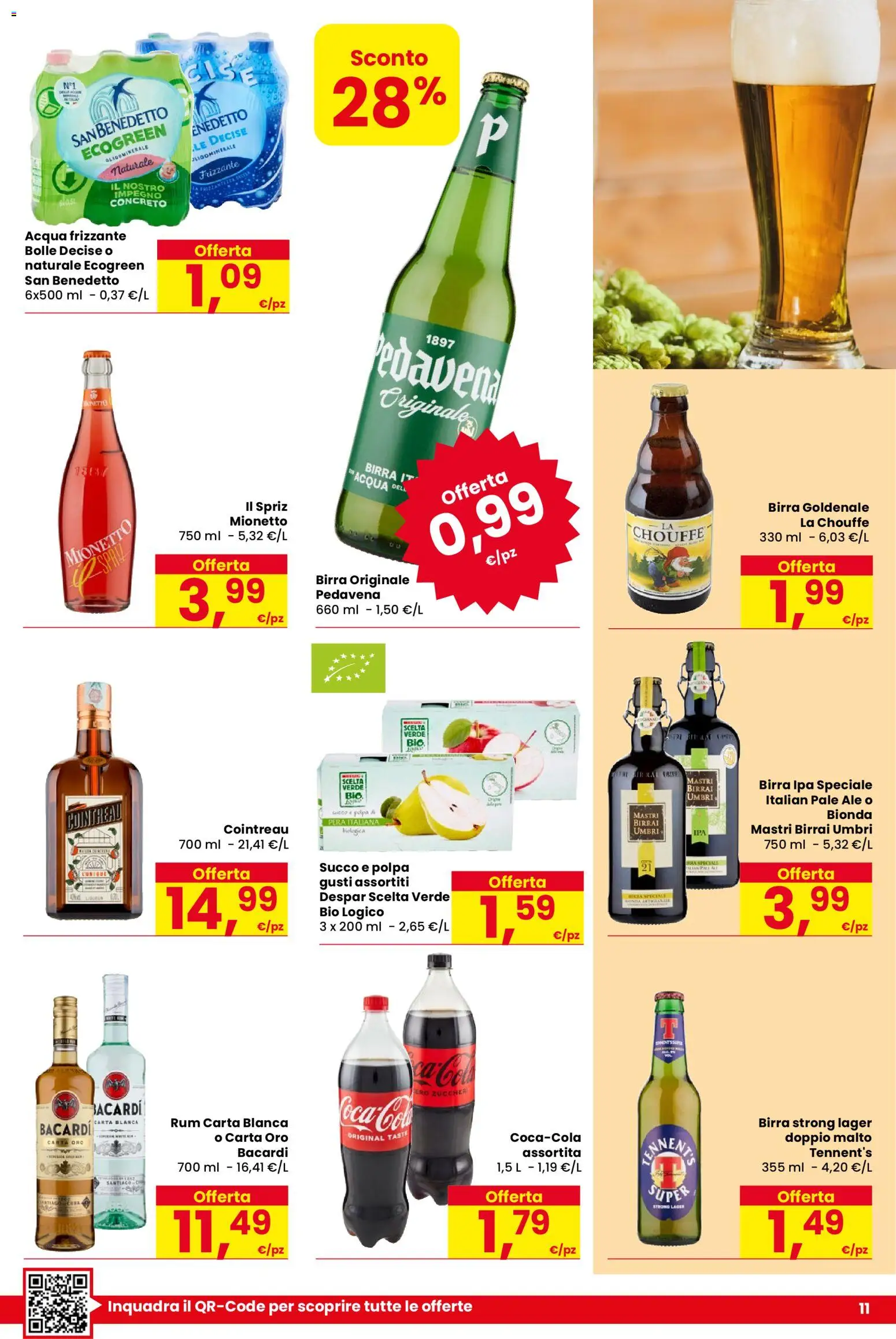 Volantino Despar del 21.04.2026 | Pagina: 11 | Prodotti: Birra, Acqua, Rum, Pera