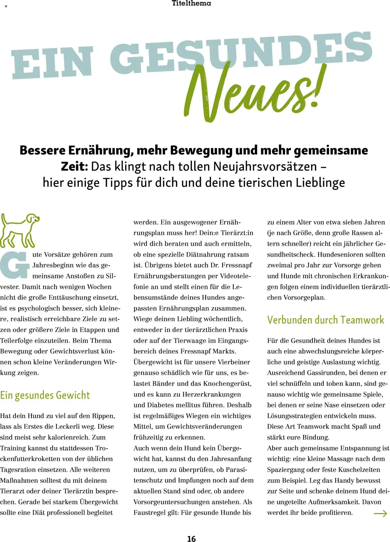 Fressnapf Friends Magazin – gültig ab 01.01.2026 | Seite: 16 | Produkte: Gewicht