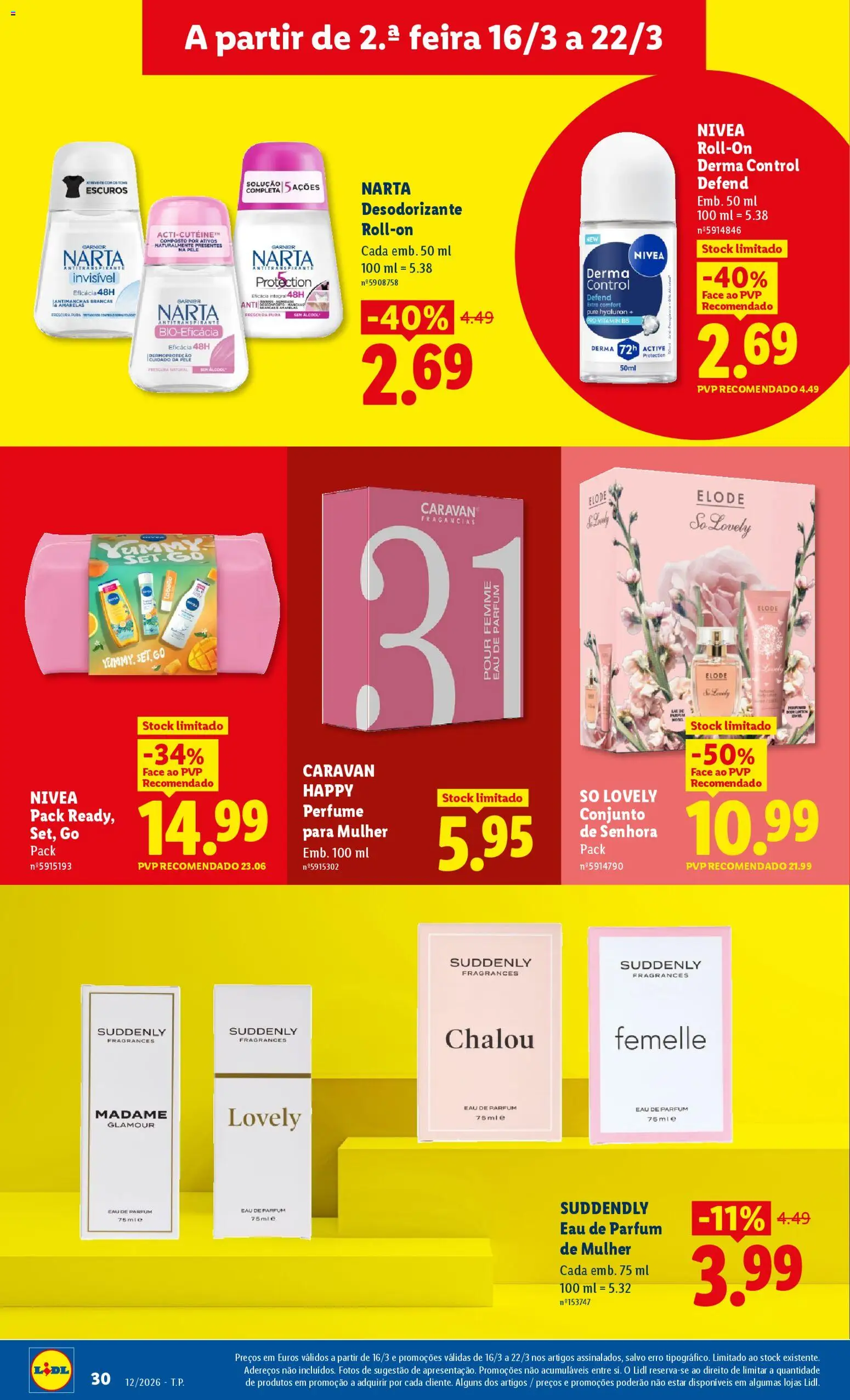 Lidl folheto │ válido de 16.03.2026 | Página: 30 | Produtos: Perfume, Desodorizante