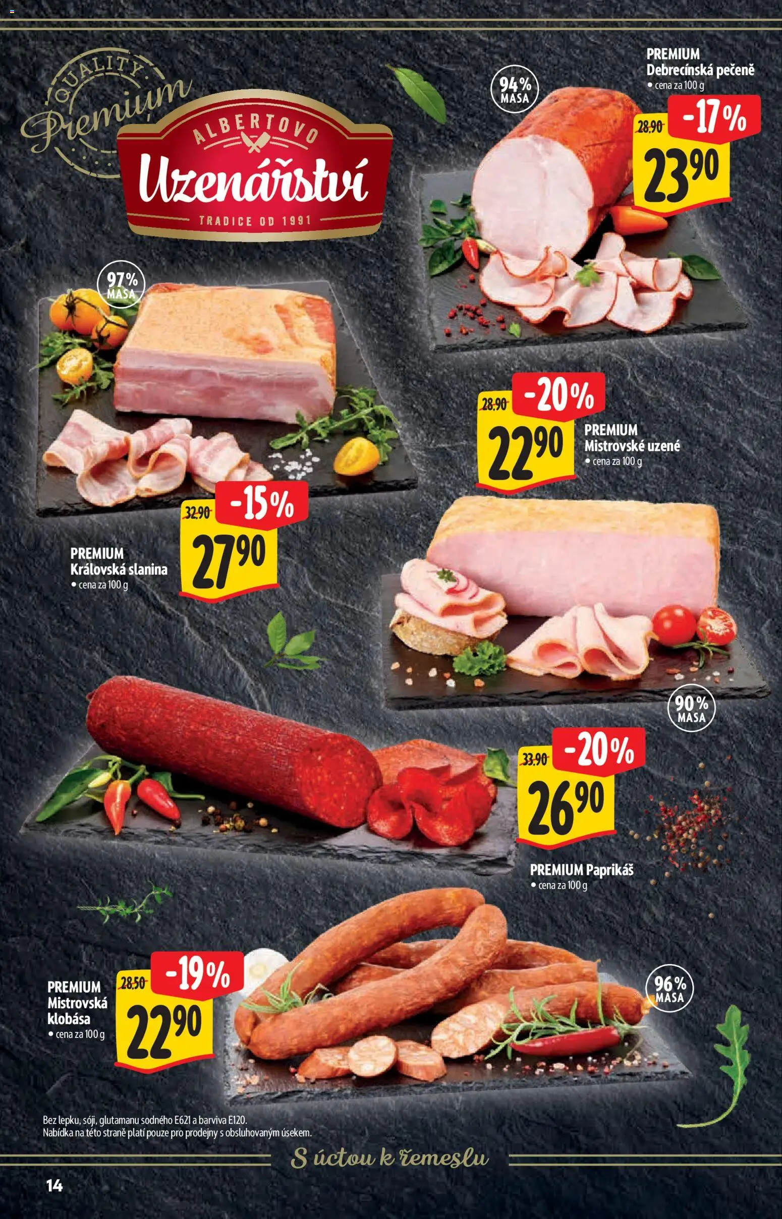 Albert katalog - Supermarket od 29.10.2025 | Strana: 14 | Produkty: Klobása, Slanina