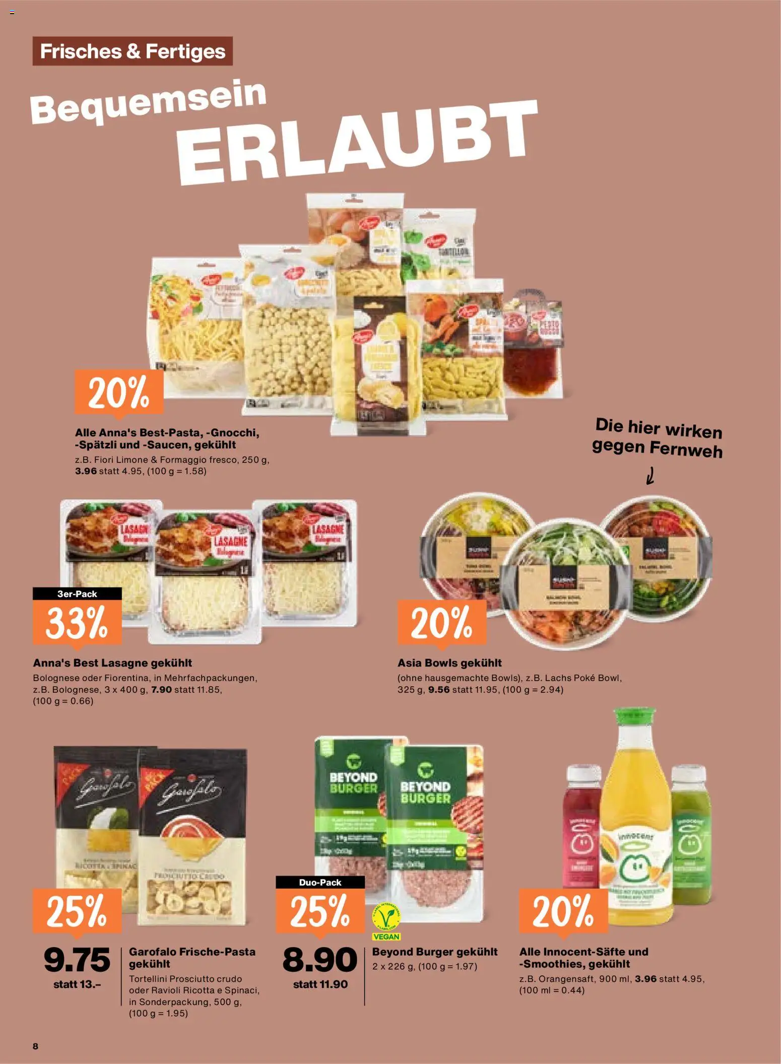 Migros aktionen – gültig ab 12.03.2026 | Seite: 8 | Produkte: Burger, Lachs, Pasta
