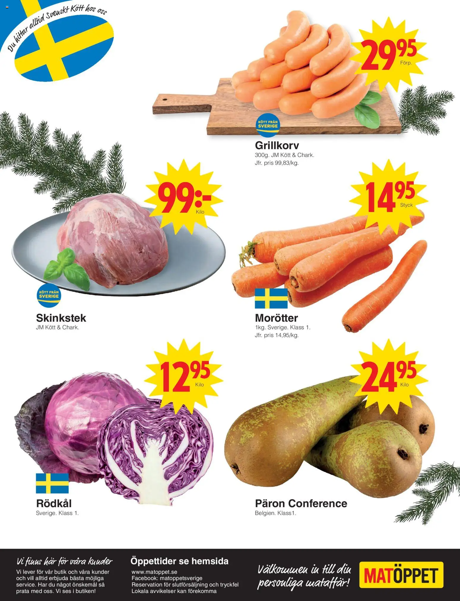Matöppet reklamblad aktuell från 08.12.2025 | Sida: 4 | Produkter: Grillkorv, Rödkål