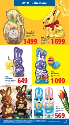 Ferrero Rocher Húsvéti nyúl, 70 g; 1 kg = 21415 Ft - amely érvényes a következő dátumtól: 19.02.2026 | Oldal: 9