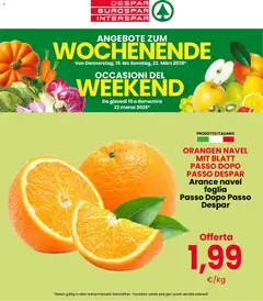 Anteprima del volantino Despar volantino Wochenende valido a partire dal 19.03.2026