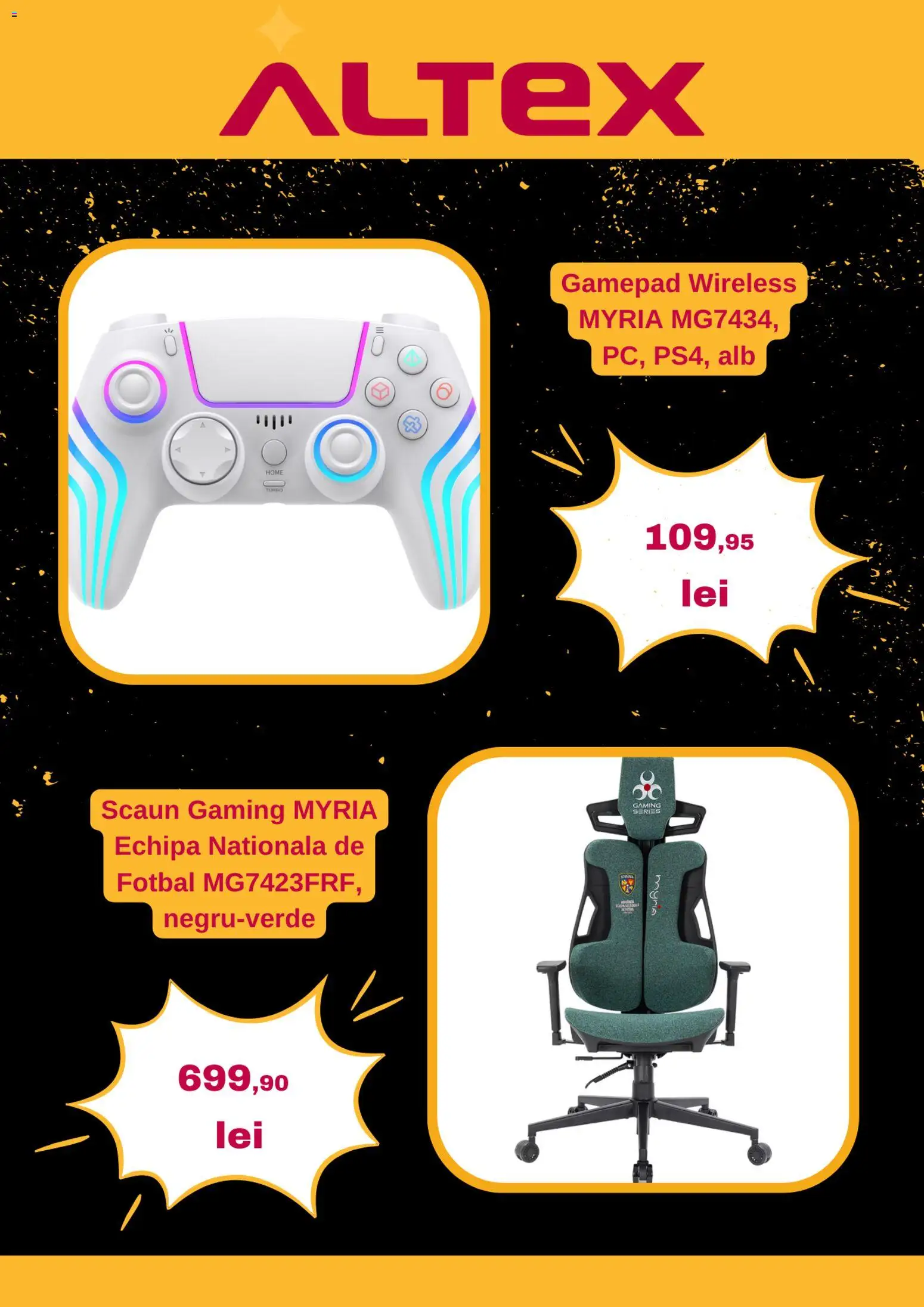 Noul catalog Altex – valabil de la 13.11.2025 | Pagină: 4 | Produse: Scaun gaming, Scaun