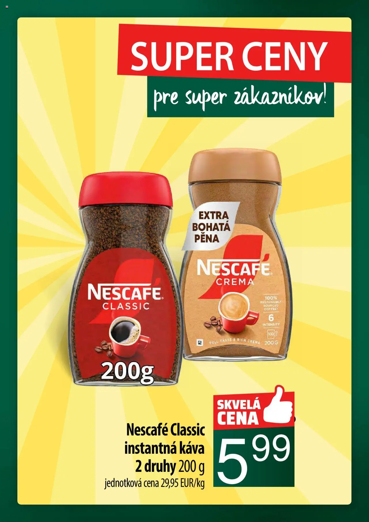 Nové COOP Jednota akcie – leták je platný od 11.09.2025 | Strana: 43 | Produkty: Káva, Nescafé Classic